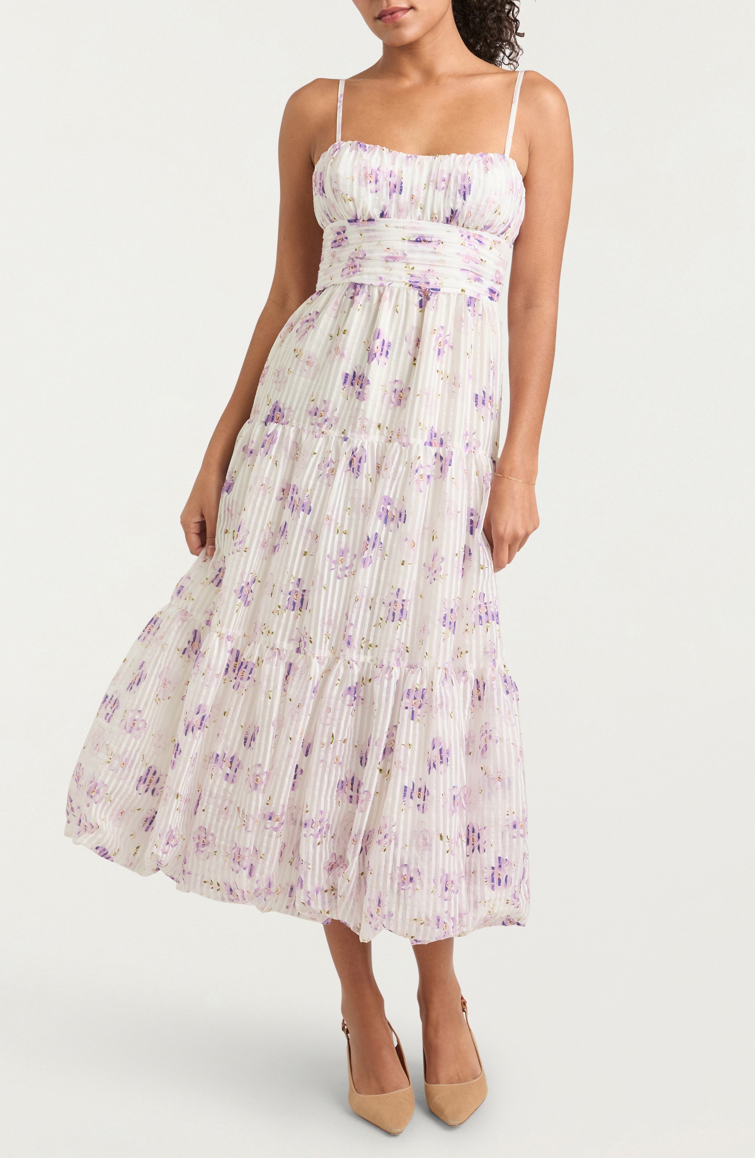 Joie Tossed Poppies Stretch Cotton Dress - image 1
