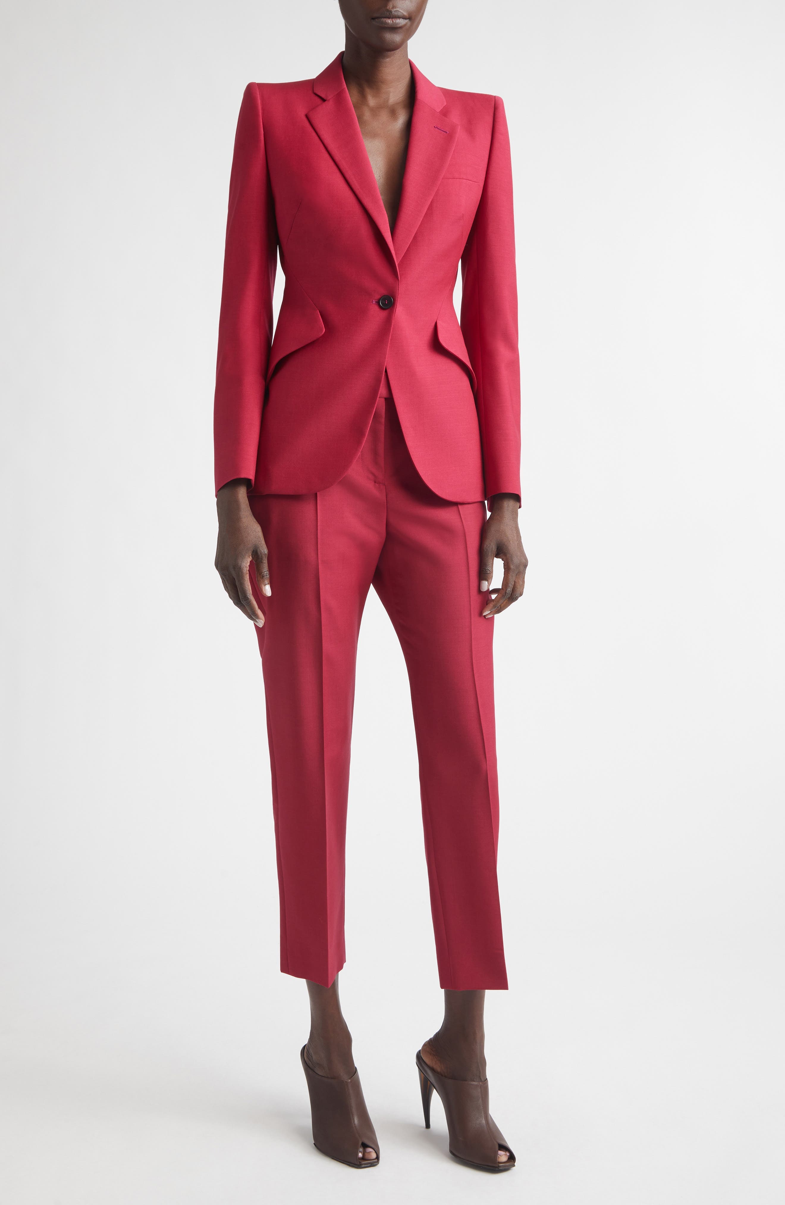 Wool & Mohair Narrow Bootcut Trousers - image 2