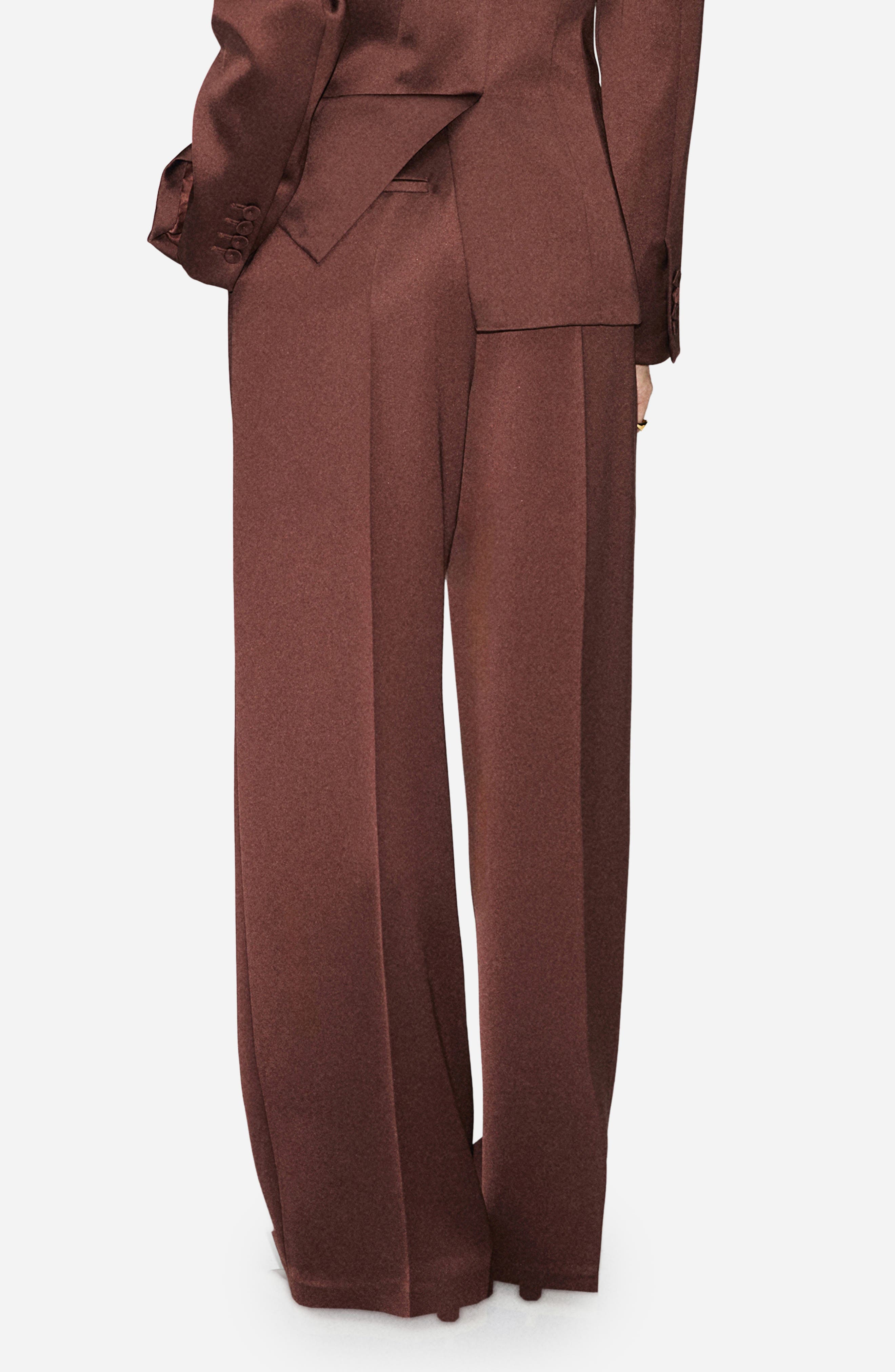 Pleated Satin Pants - image 2