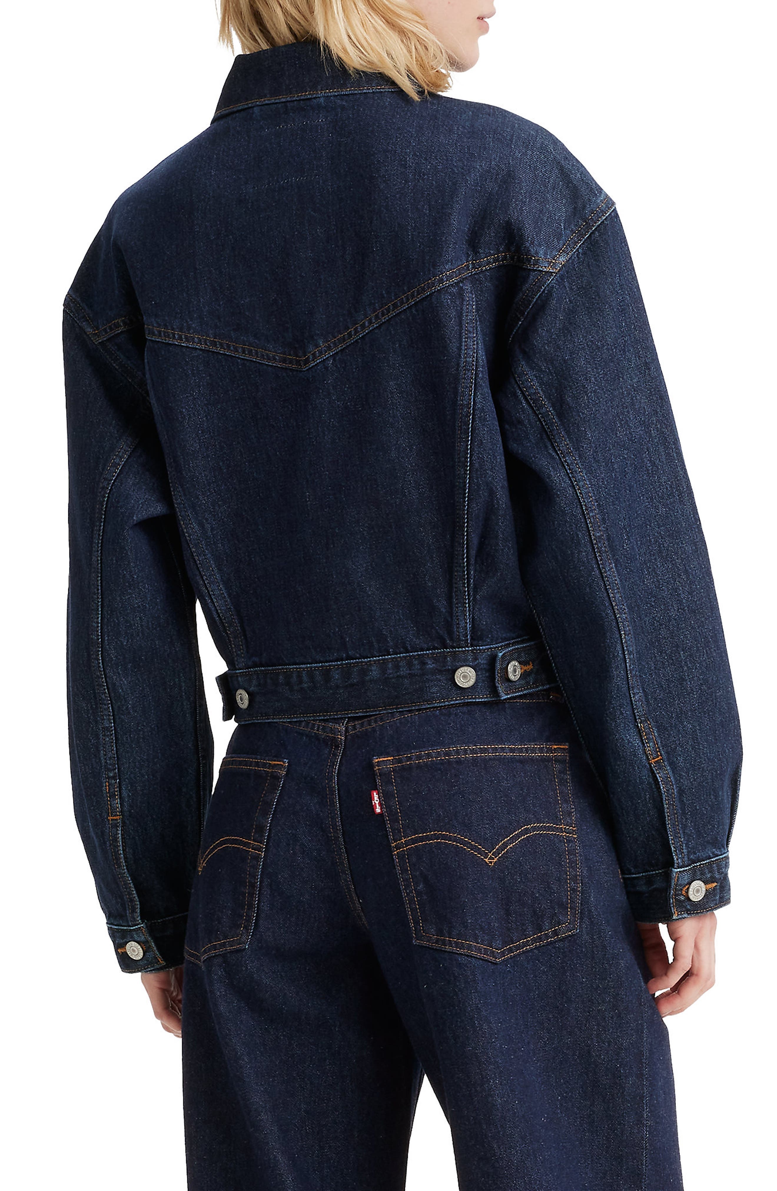 Shrunken '90s Denim Trucker Jacket - image 2