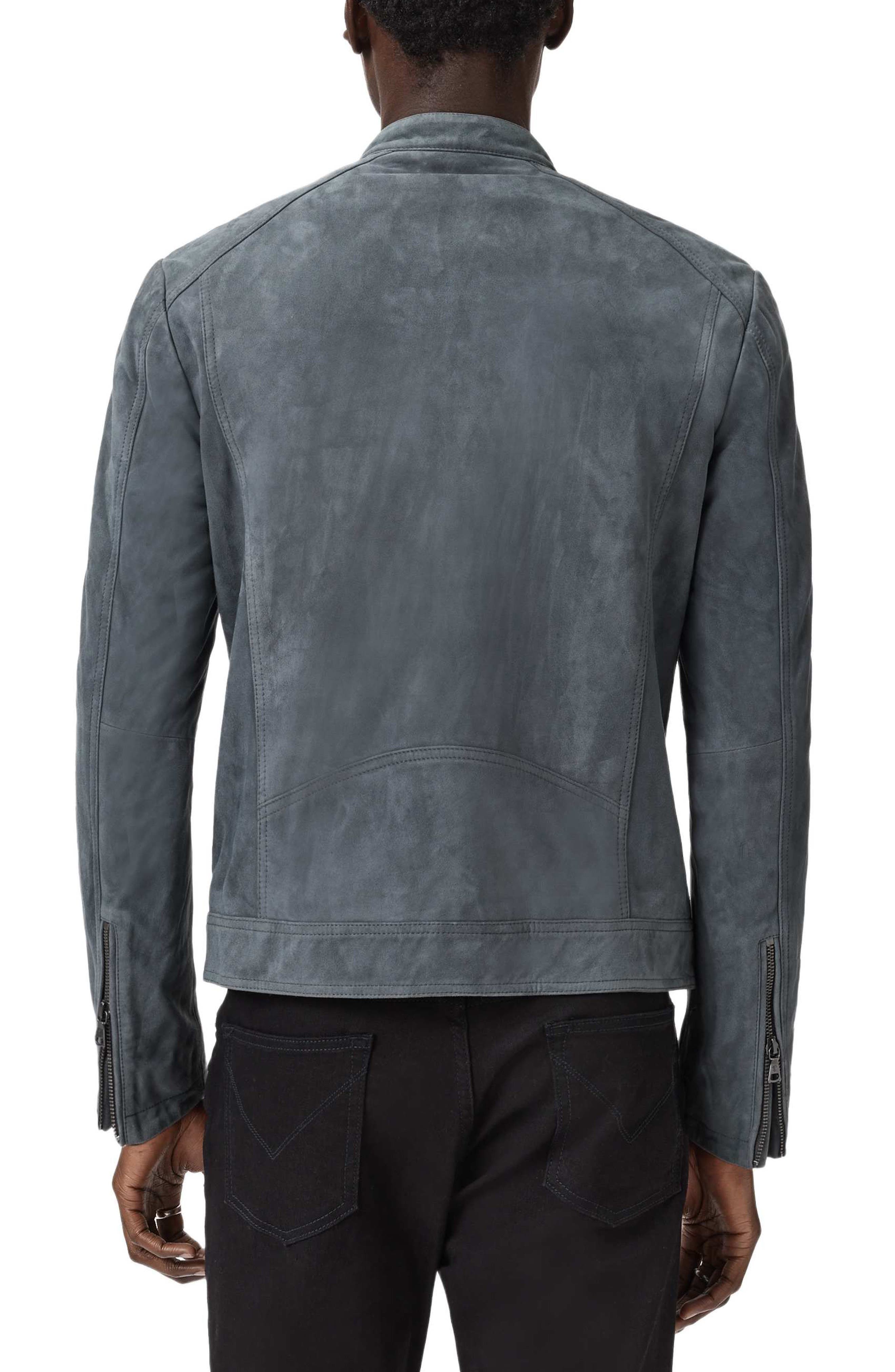 Wren Band Collar Suede Biker Jacket - image 2