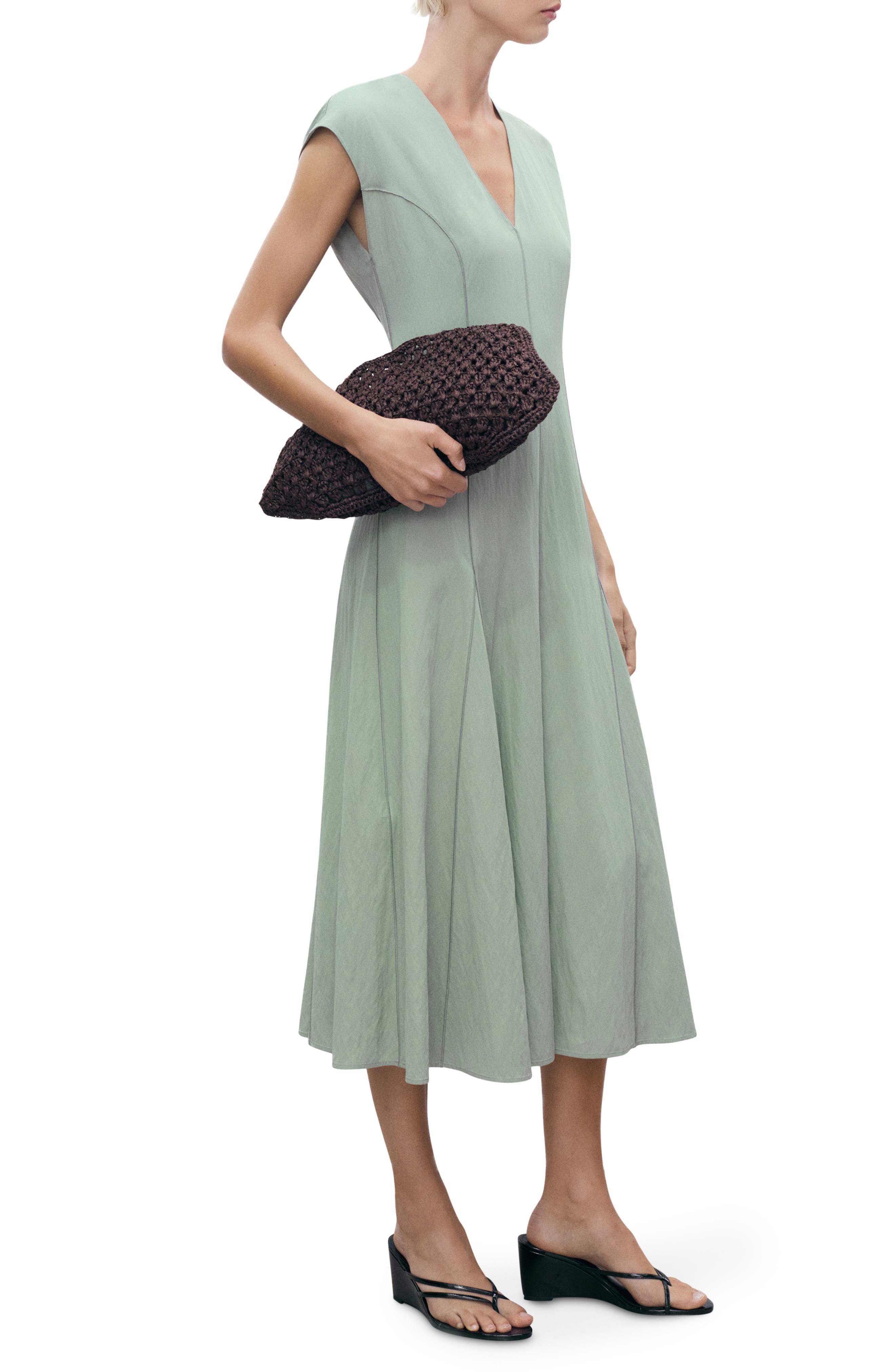 Godet Pleat Dress - image 1