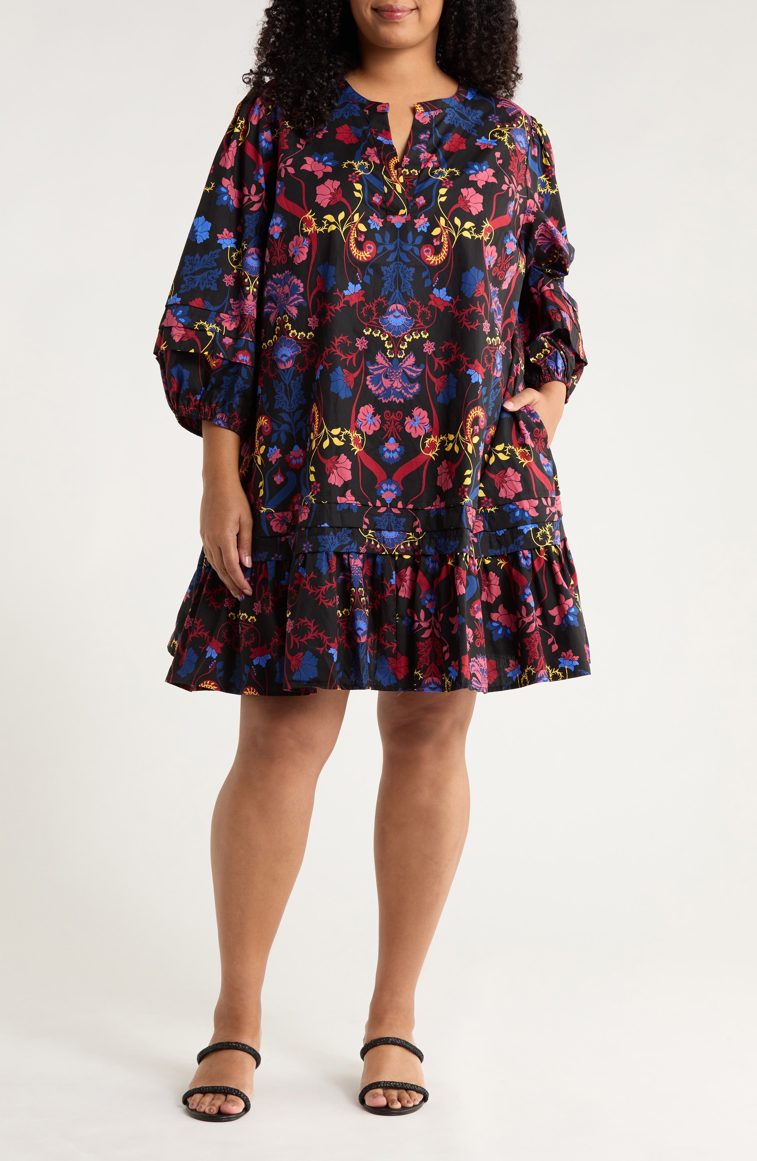 Palmero Midnight Velma Ruffle Trapeze Dress - image 1