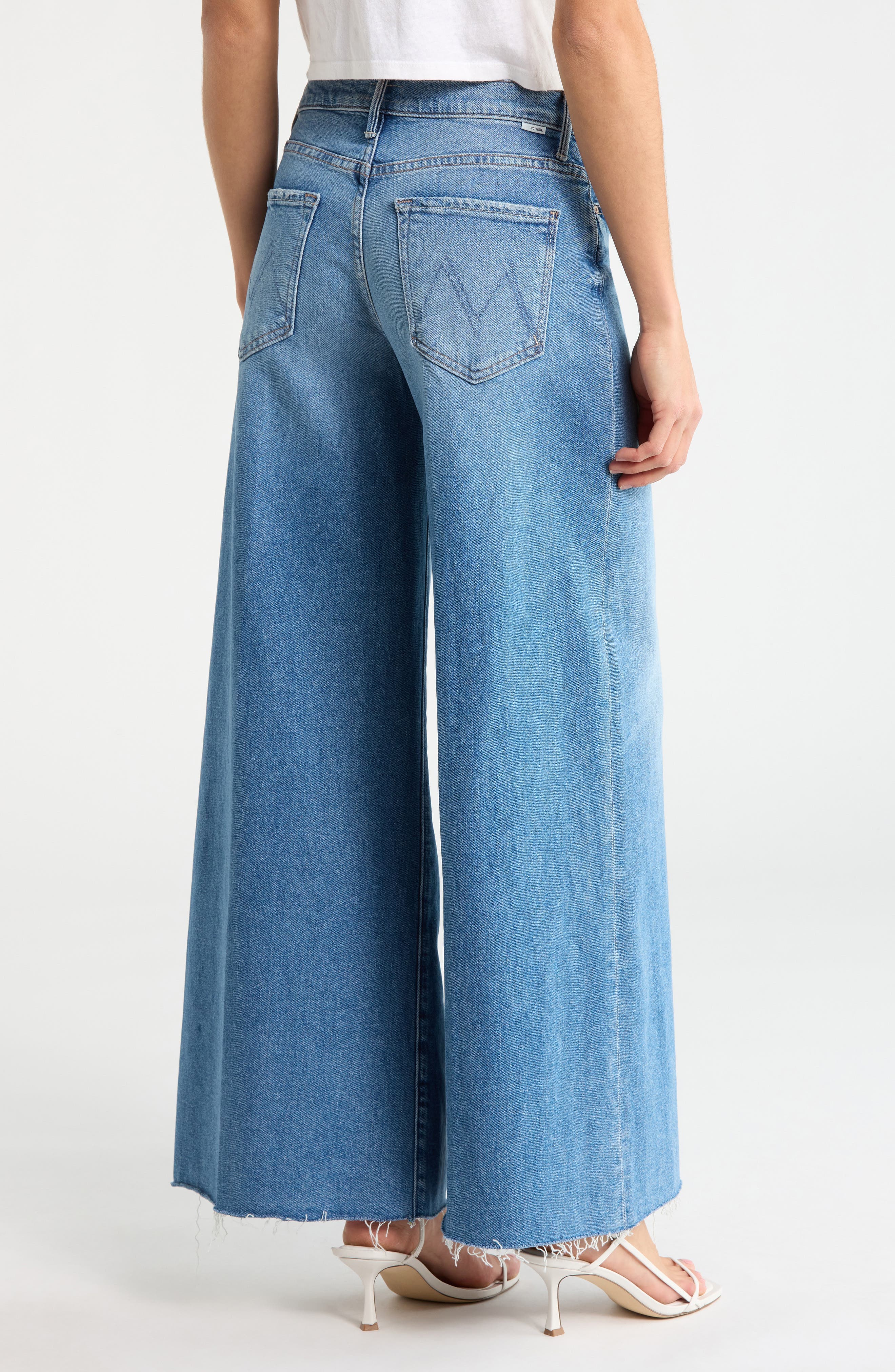 The Swisher Sneak Raw Hem High Waist Super Wide Leg Jeans - image 2