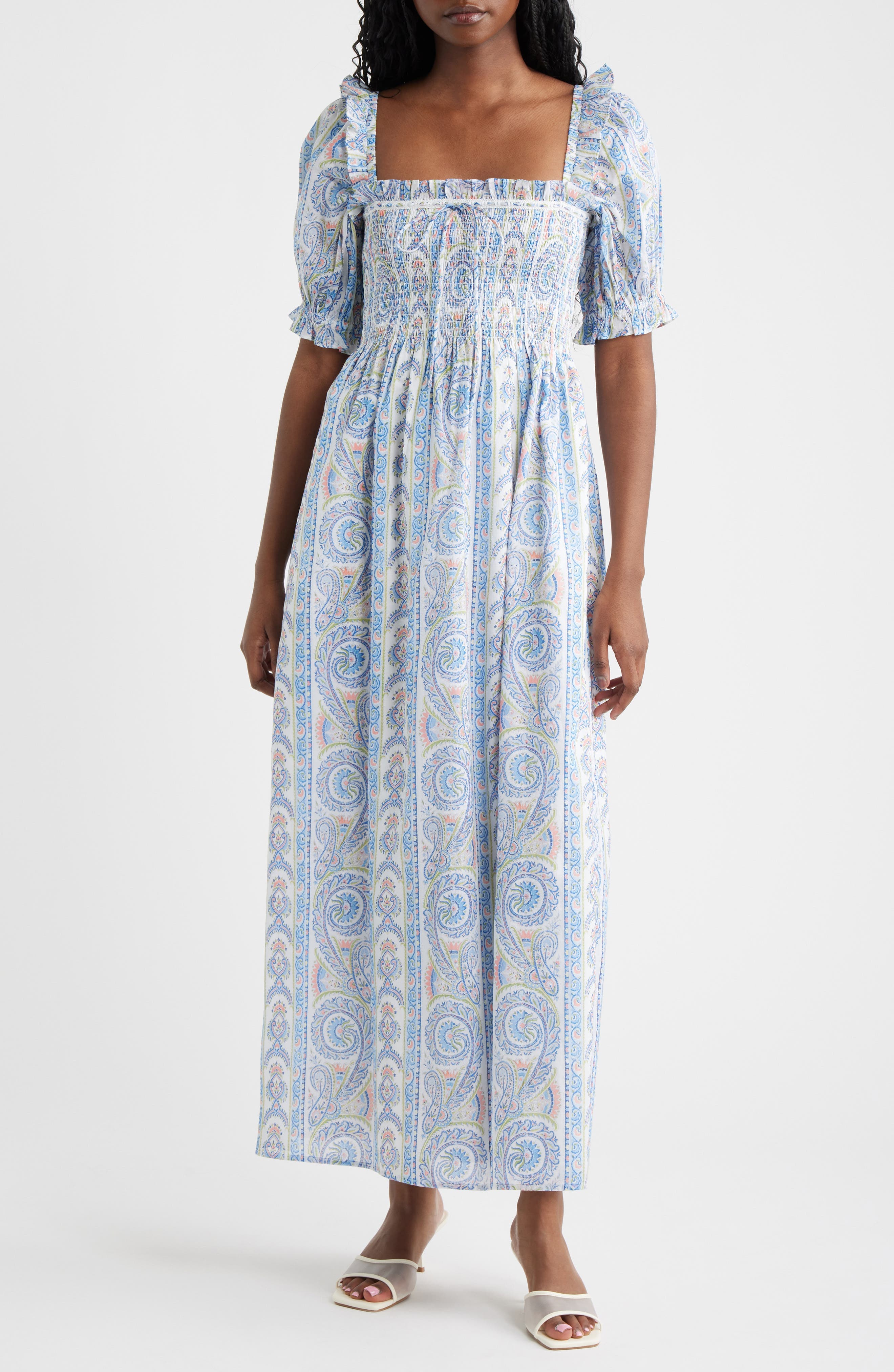 The Scarlett Paisley Nap Midi Dress - image 1