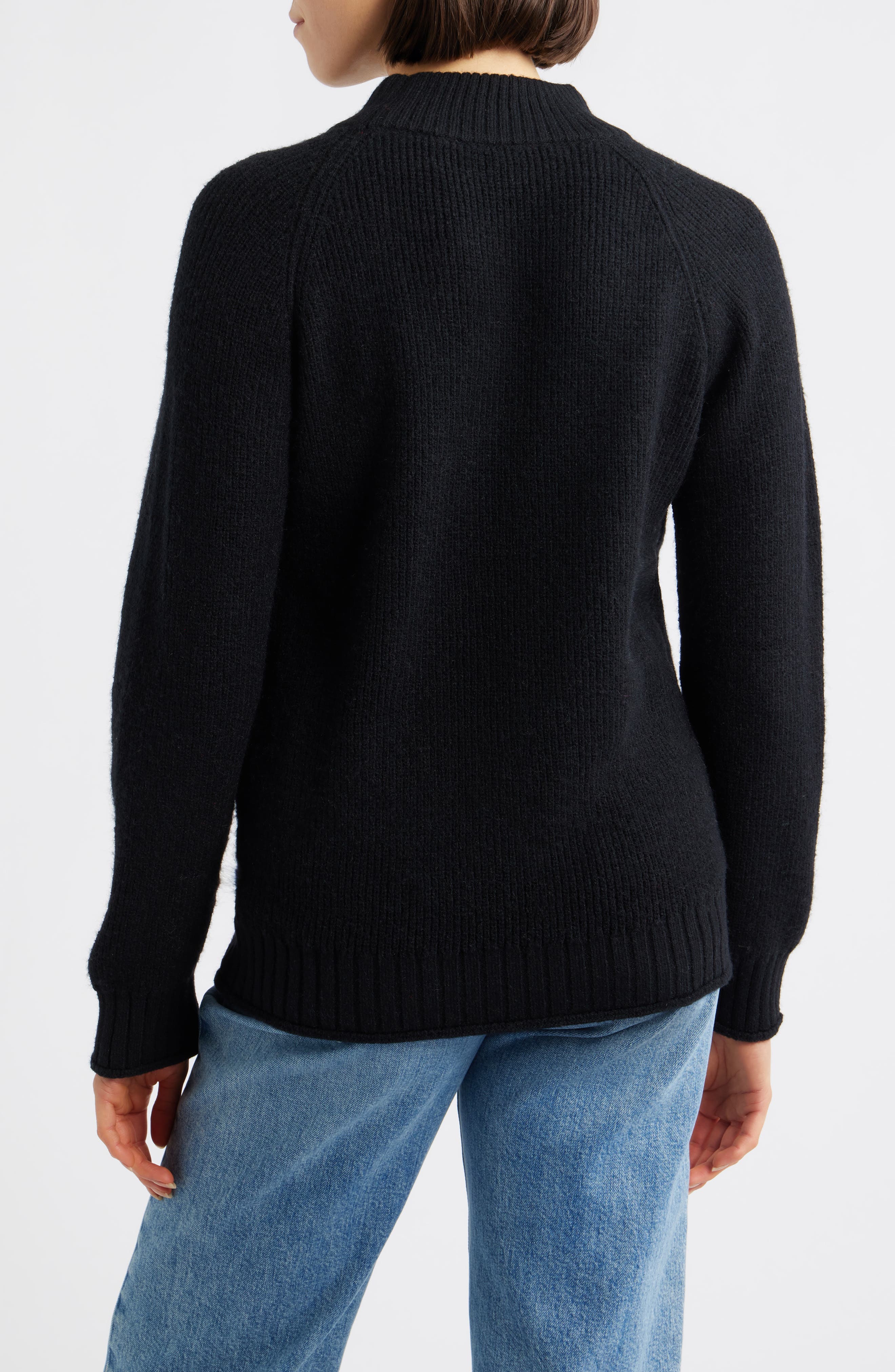 Soutache Mock Neck Sweater - image 2