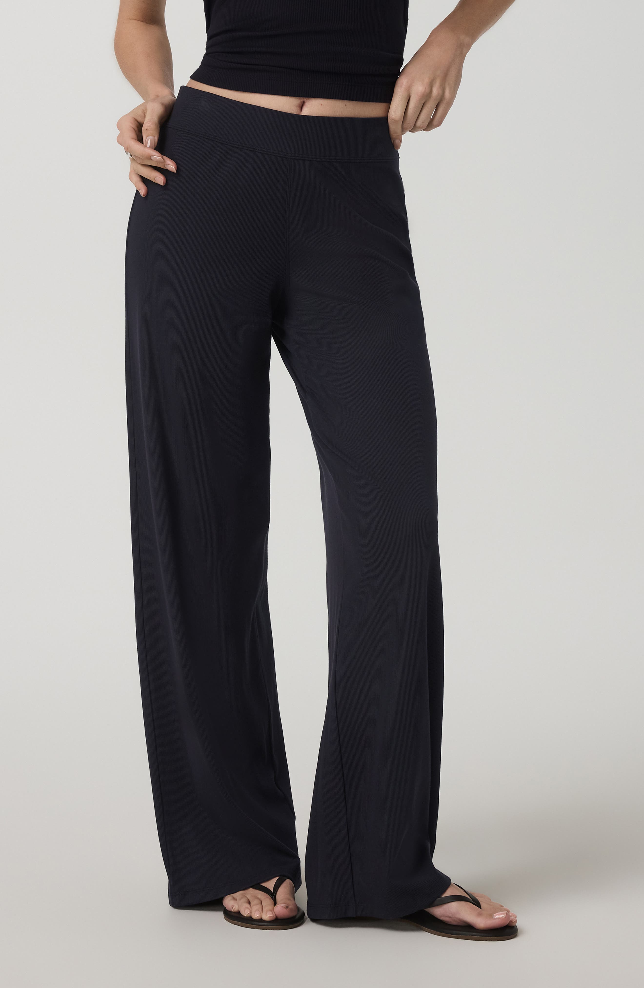 Pose Rib Wide Leg Sweatpants - image 1