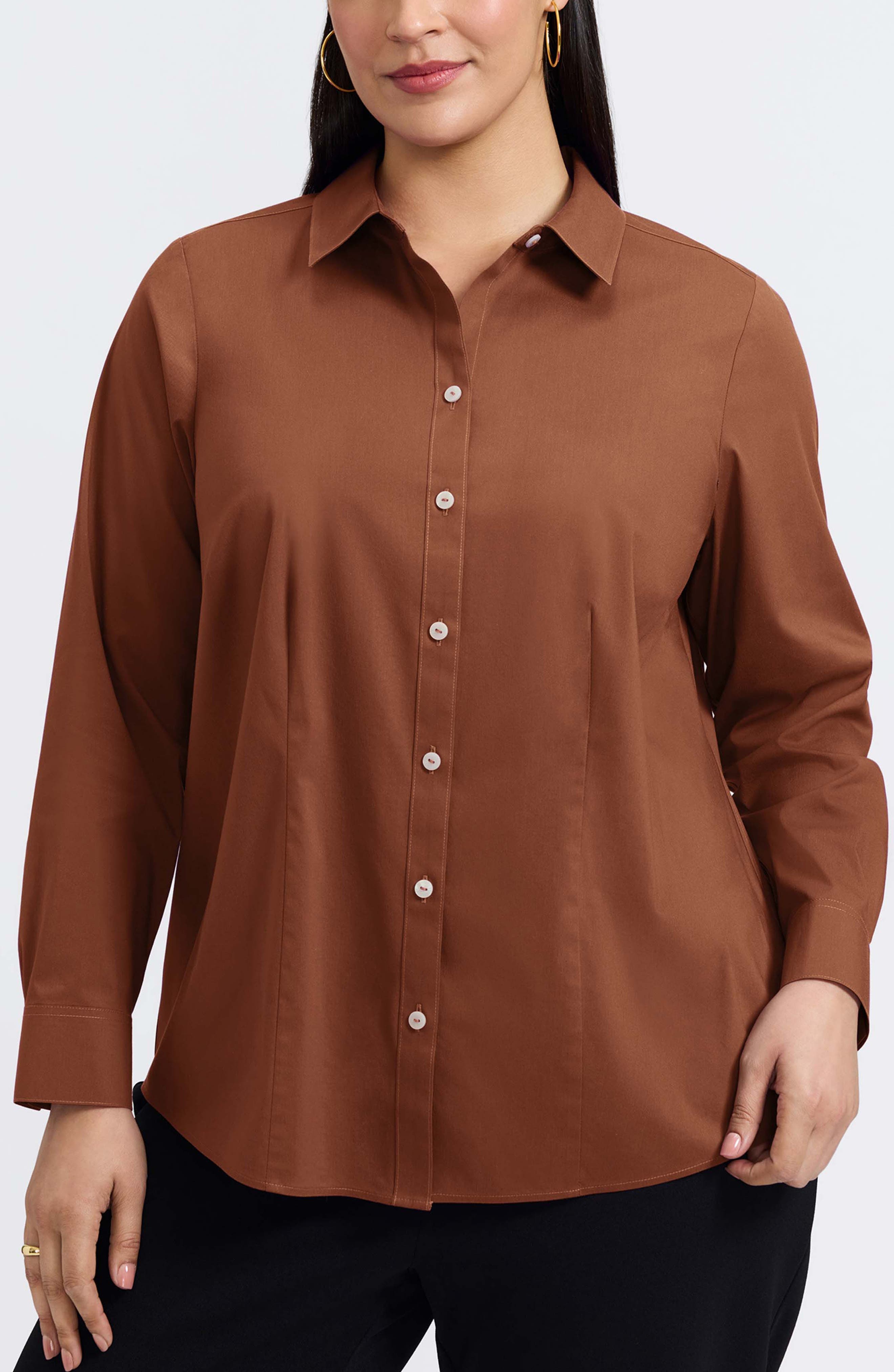 June Non-Iron Stretch Cotton Blend Button-Up Shirt - image 5