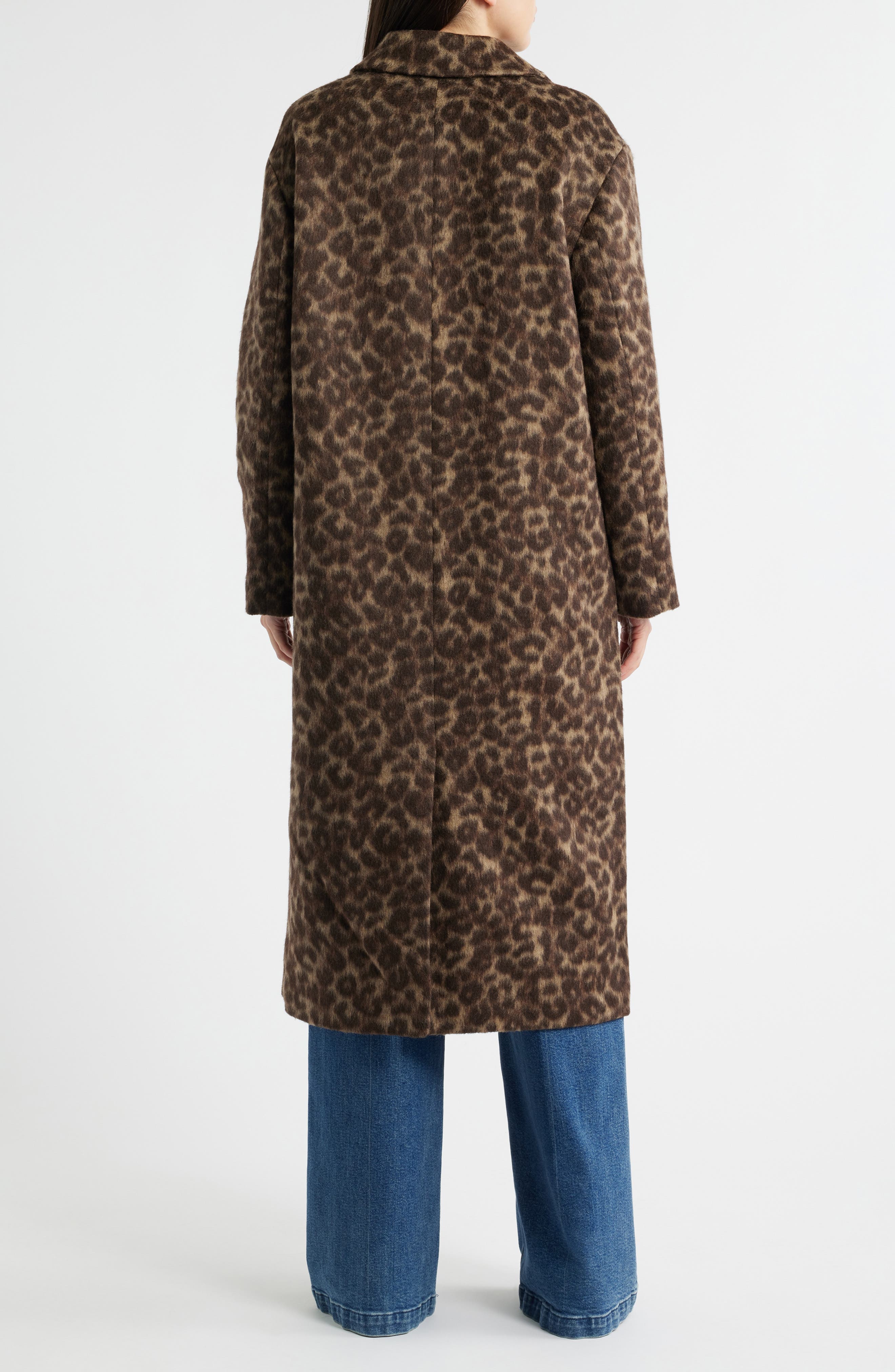 Single Breasted Leopard Print Trench Coat - image 2