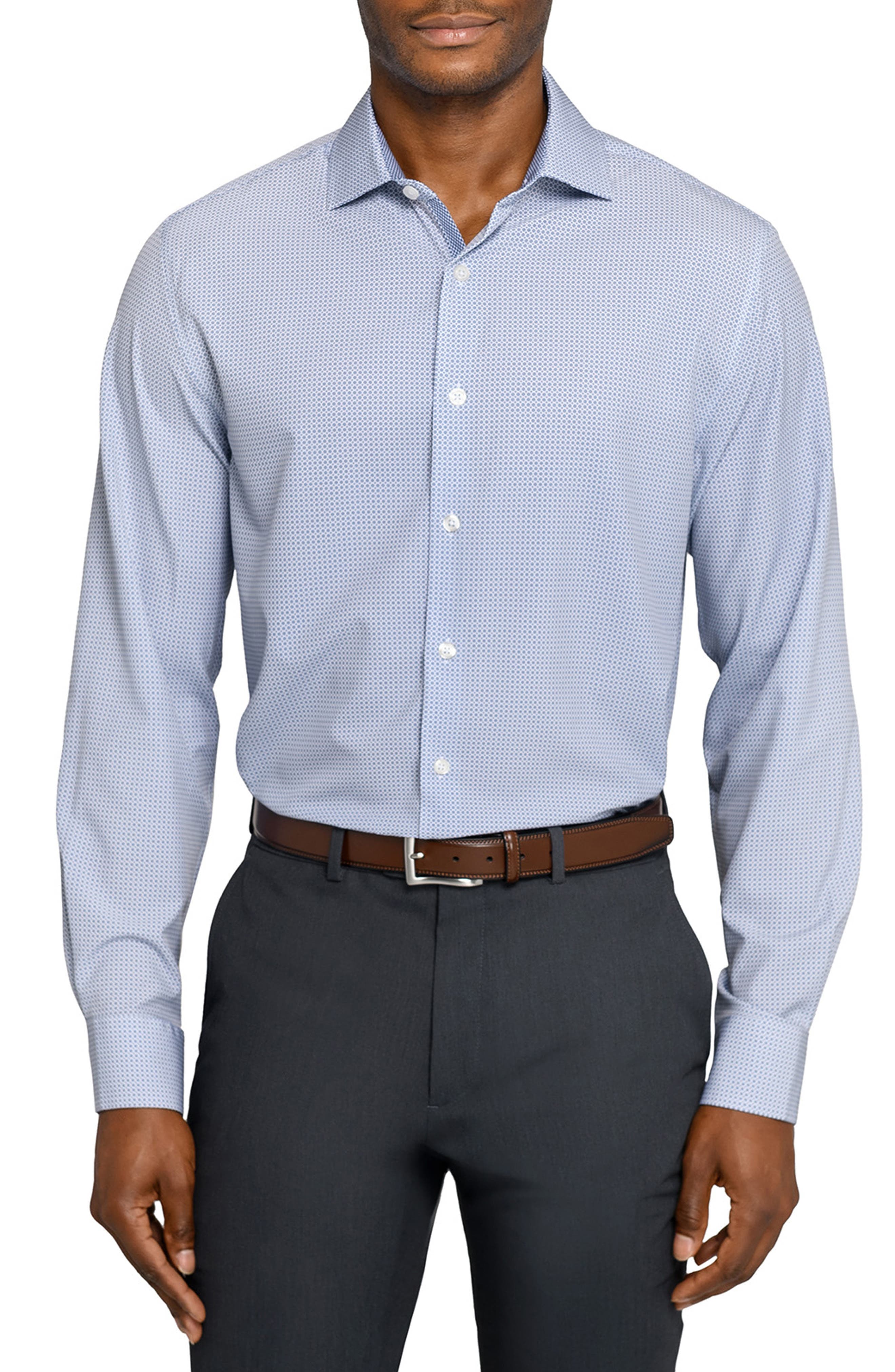 Regular Fit Octagon Geo Performance Dress Shirt - image 1