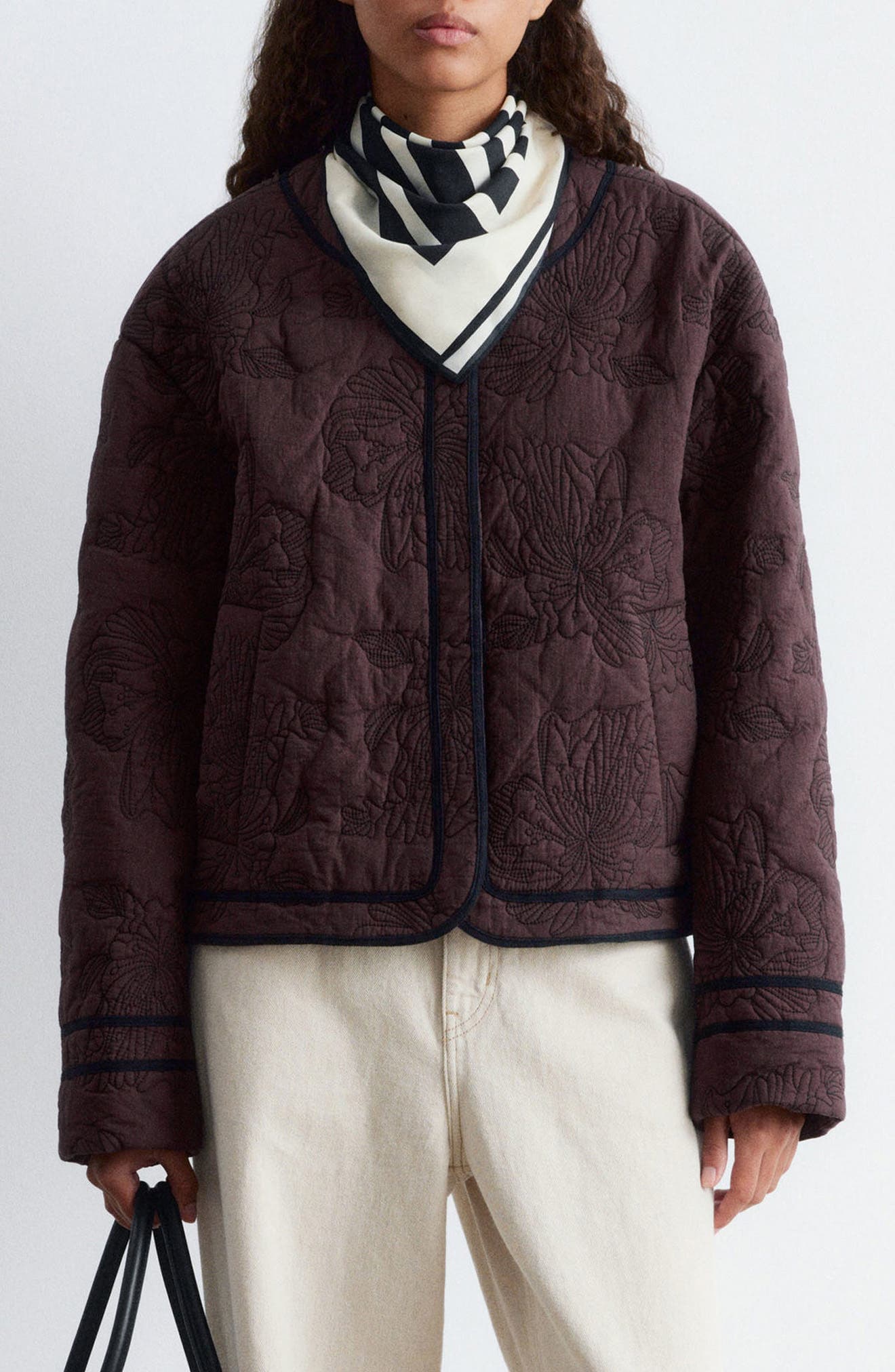 Floral Cotton Quilted Jacket - image 1