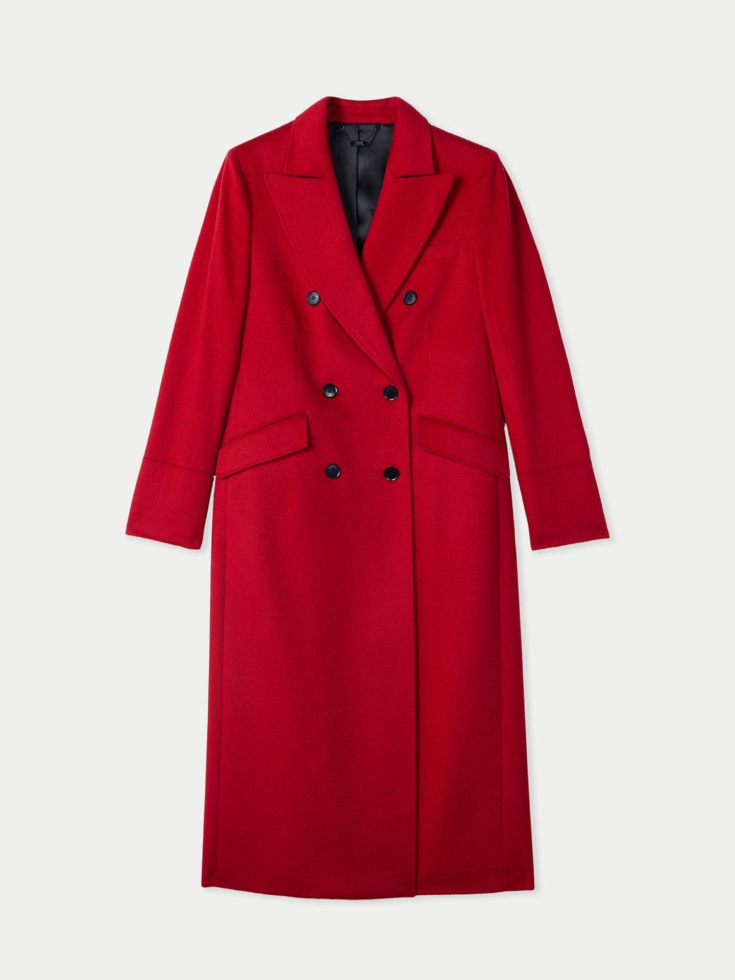 Cashmere Peak Lapel Long Coat - image 1