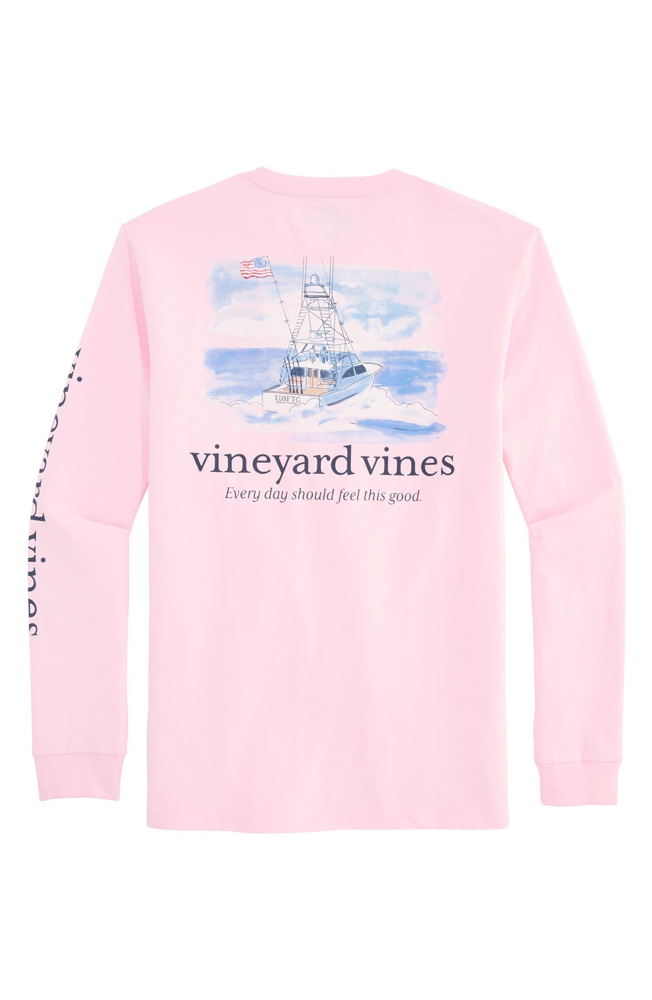Shining Sea Long Sleeve Cotton Graphic Pocket T-Shirt - image 2