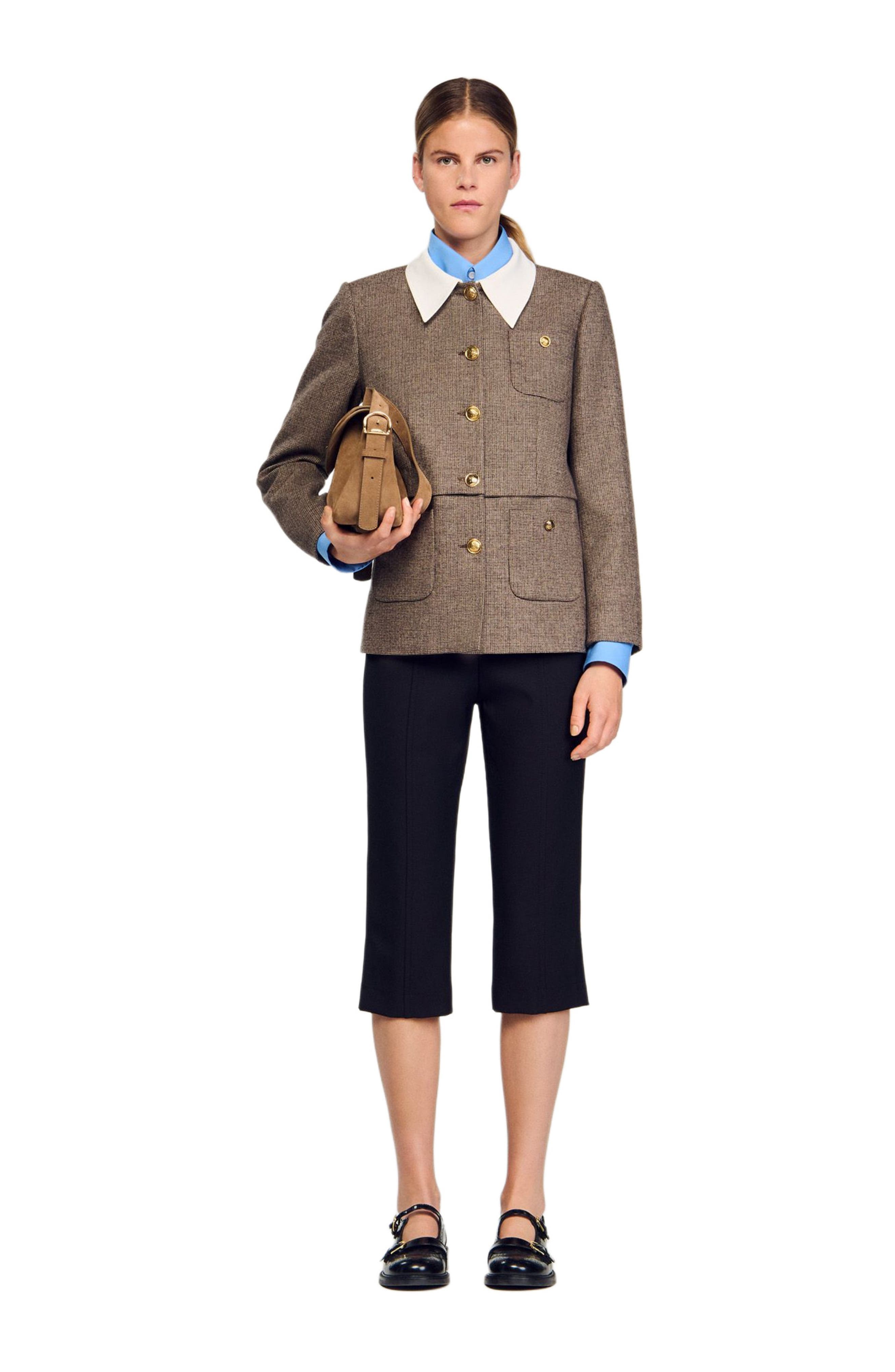 Houndstooth suit jacket - image 1