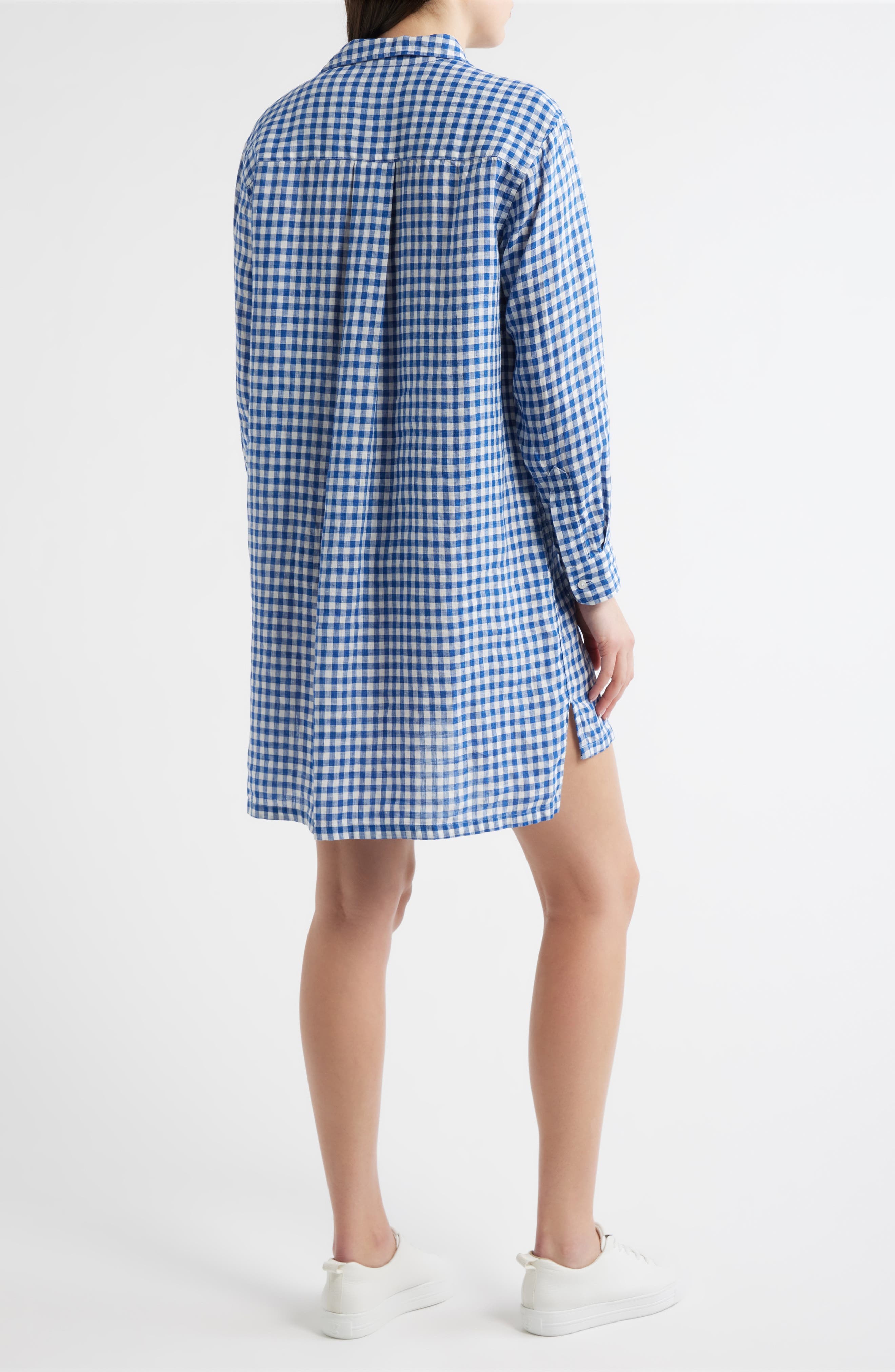 Hunter Stripe Step Hem Linen & Cotton Shirtdress - image 4