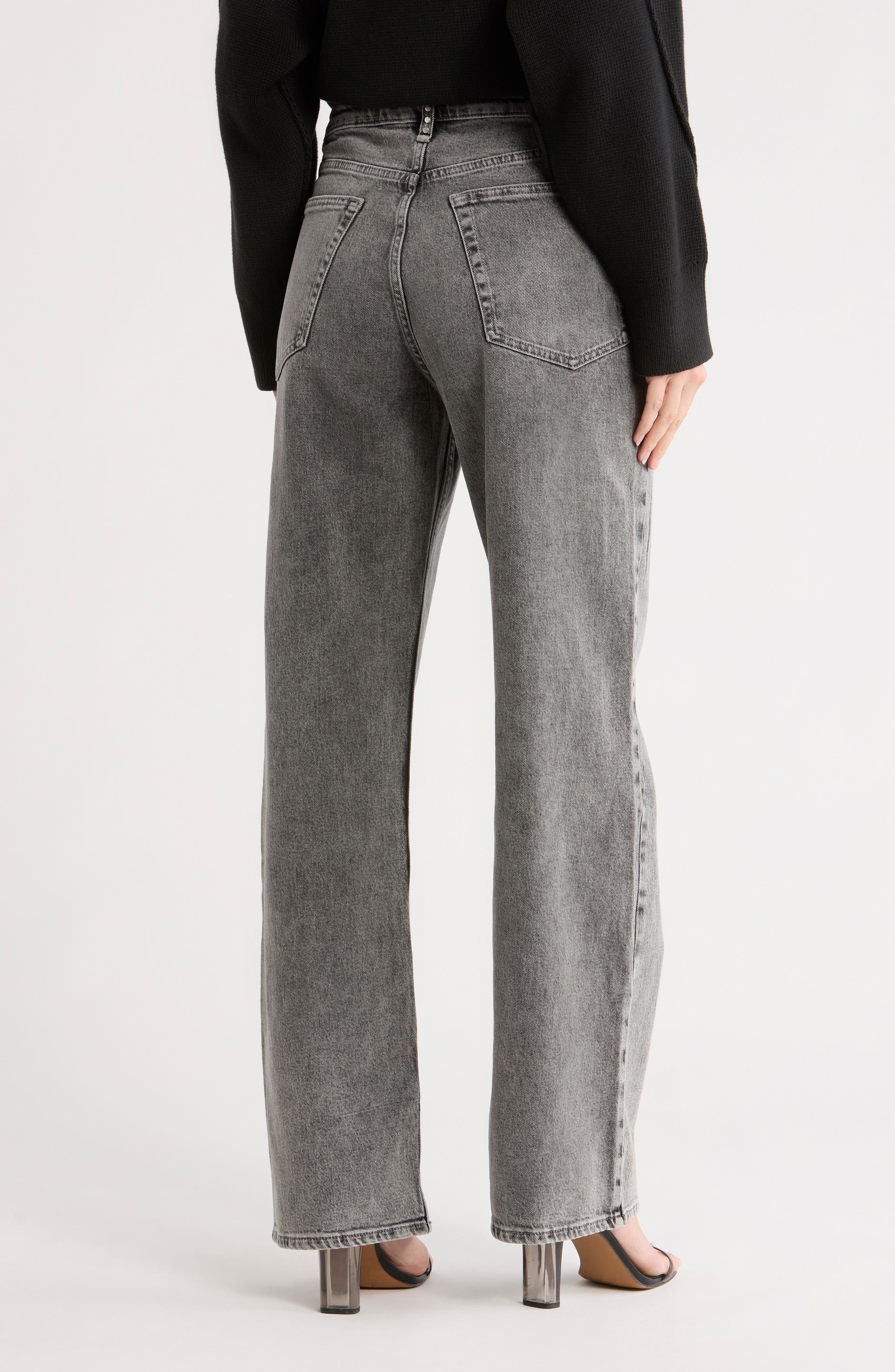 Lori Embellished Mid Rise Wide Leg Jeans - image 2