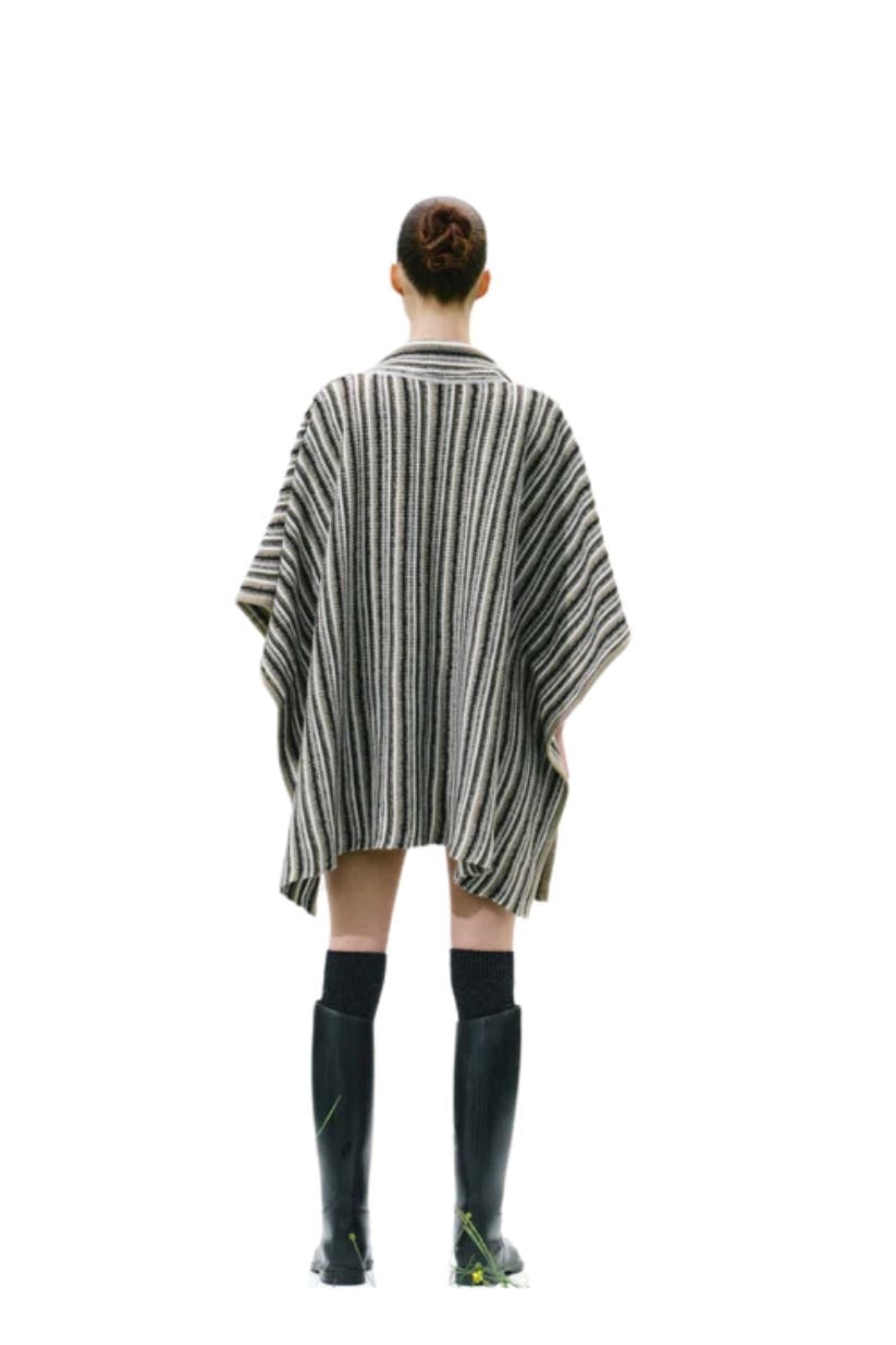 Juniper Striped Wool Cape - image 2