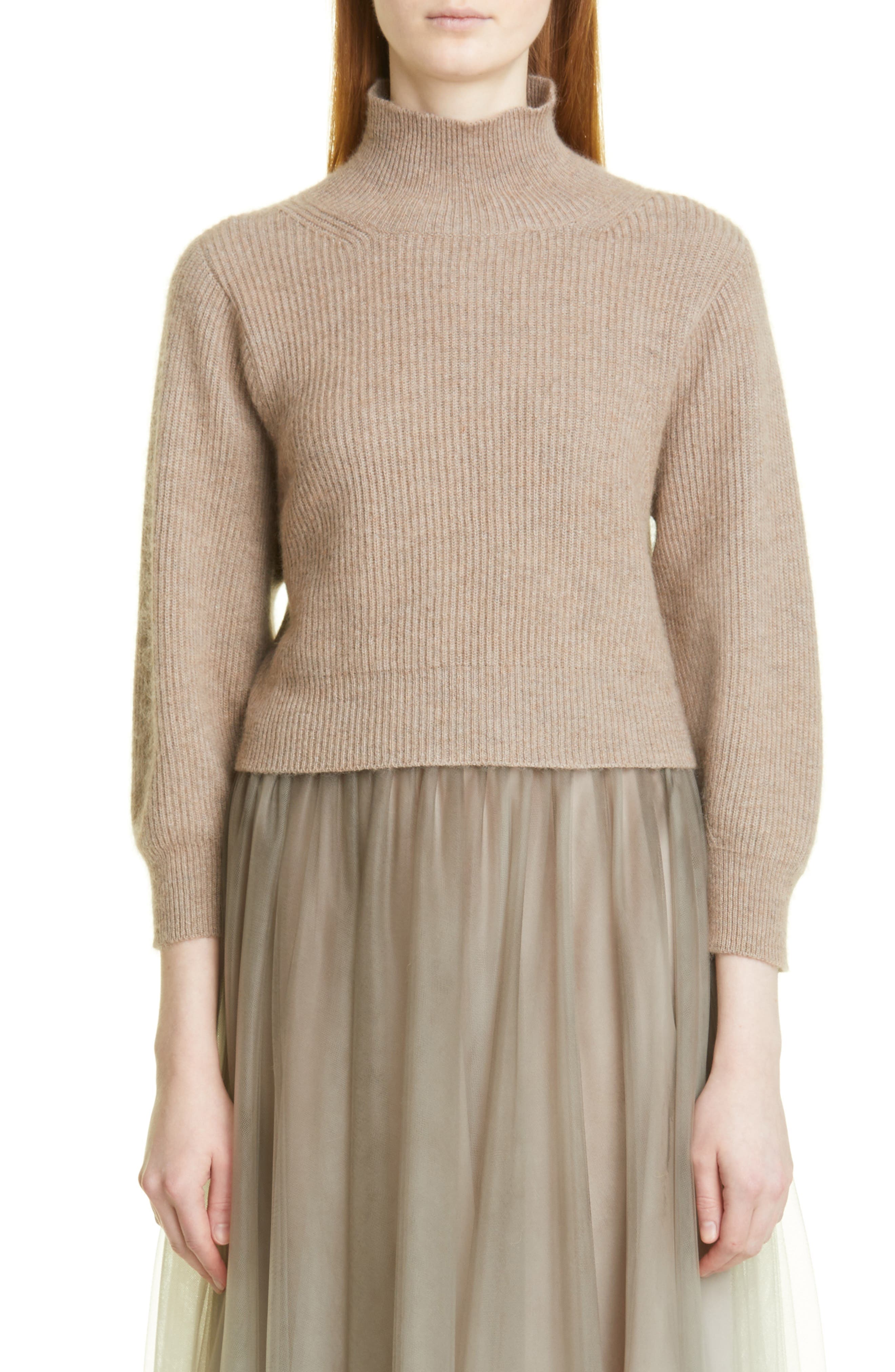 Rib Funnel Neck Sweater - image 1
