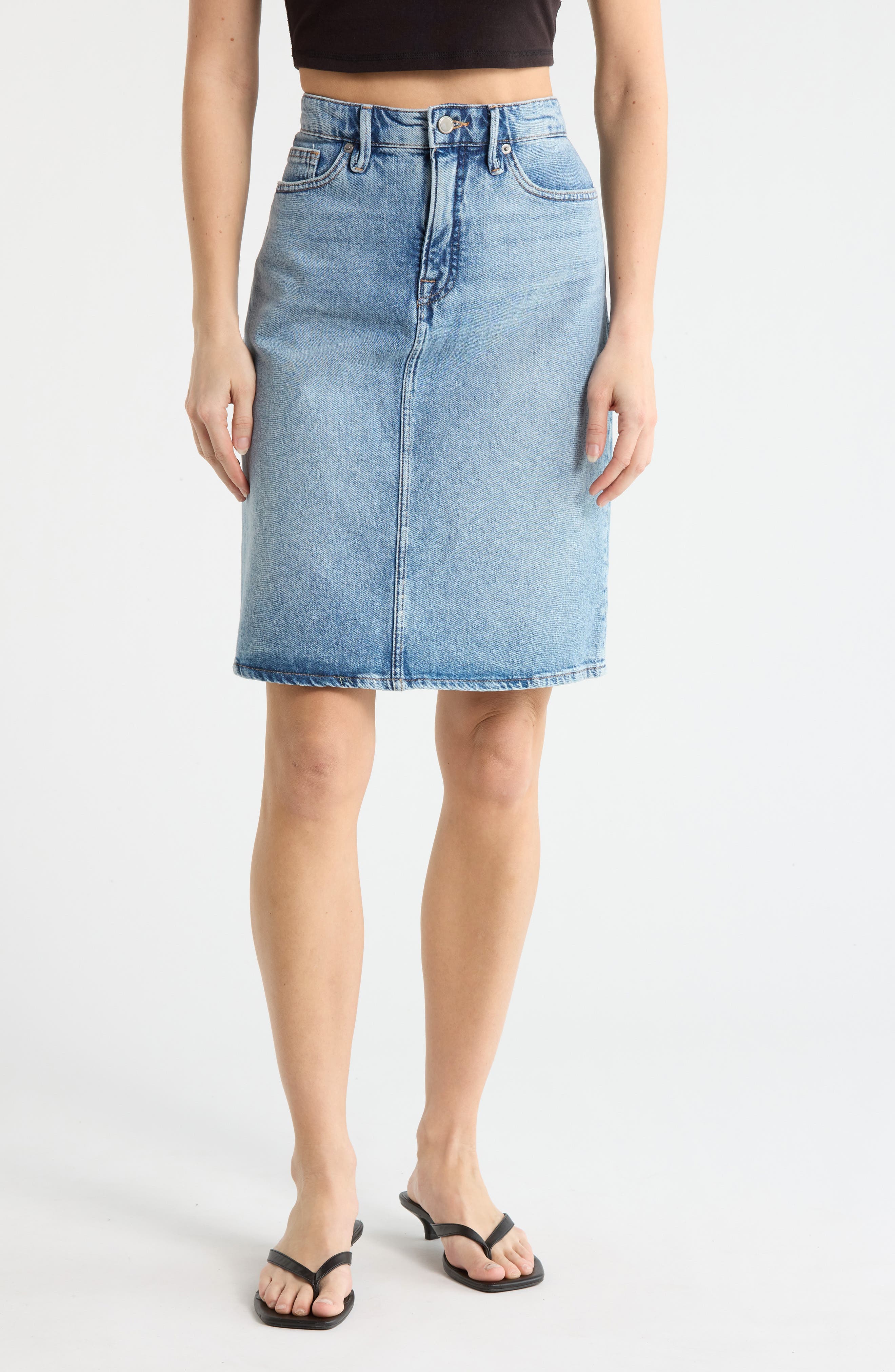 Good '90s Denim Midi Skirt - image 1