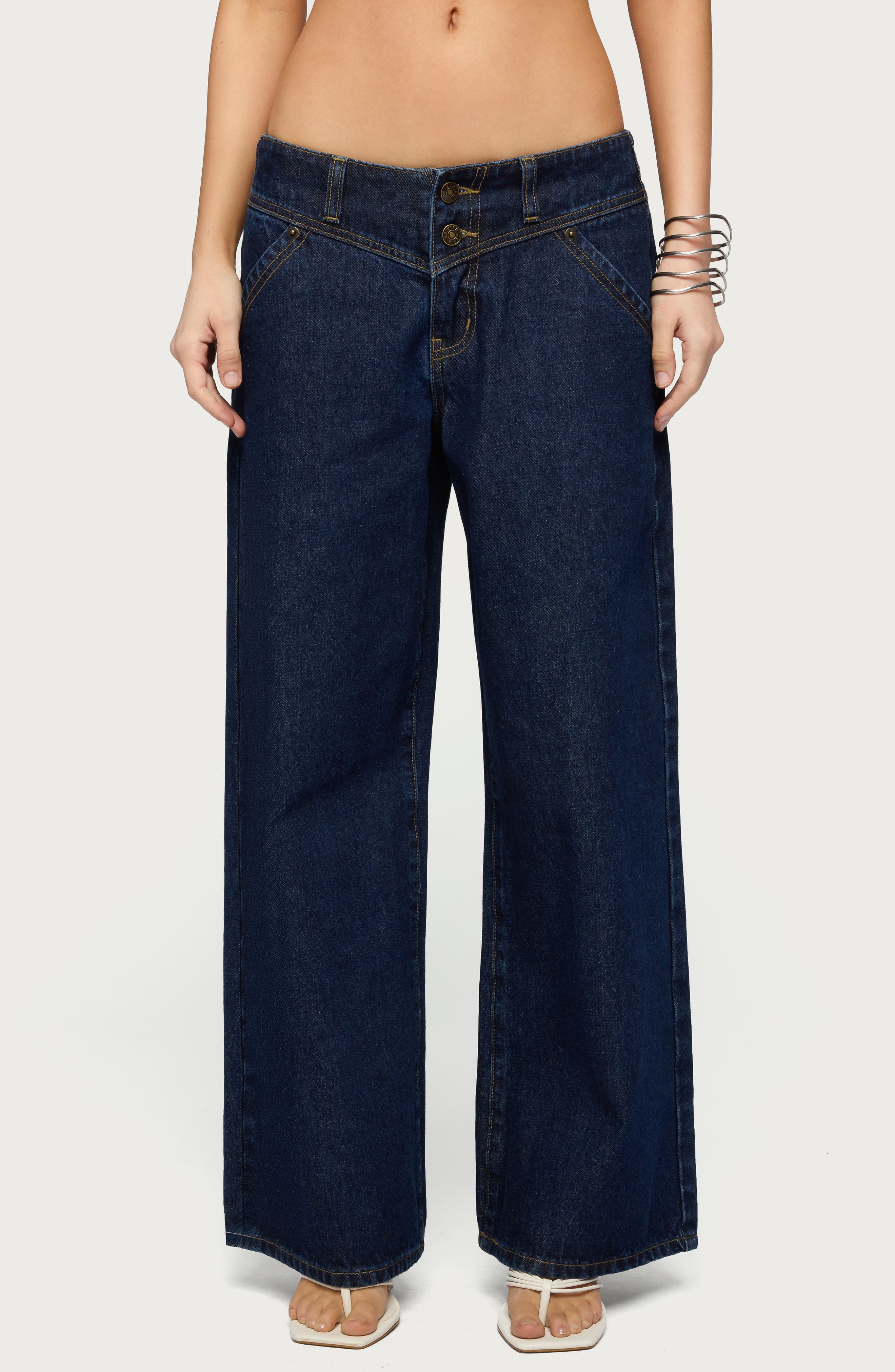 Meredith Low Rise Wide Leg Jeans - image 1