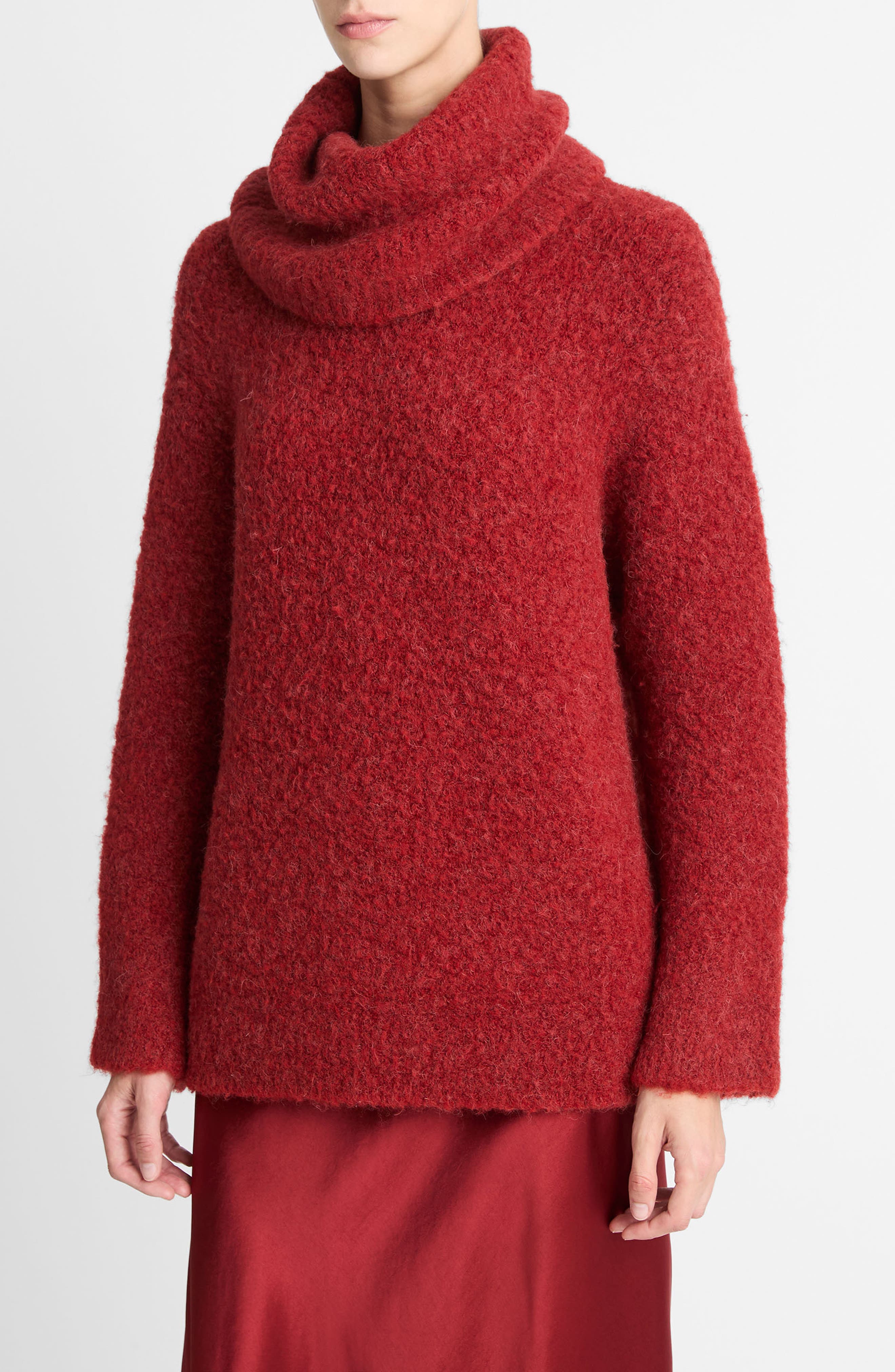 Boucle Turtleneck Tunic Sweater - image 1