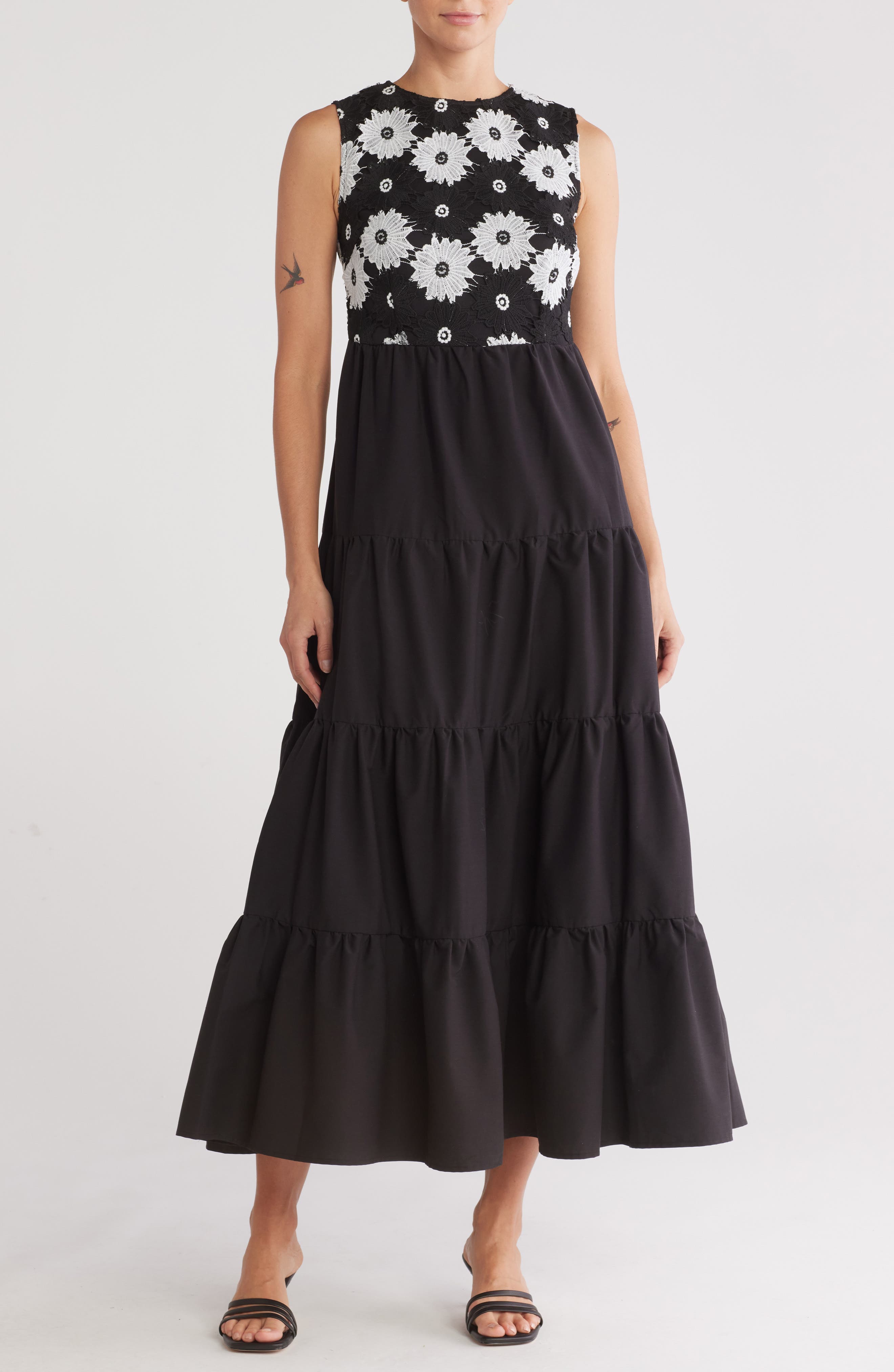 Chloe Floral Sleeveless Tiered Maxi Dress - image 1