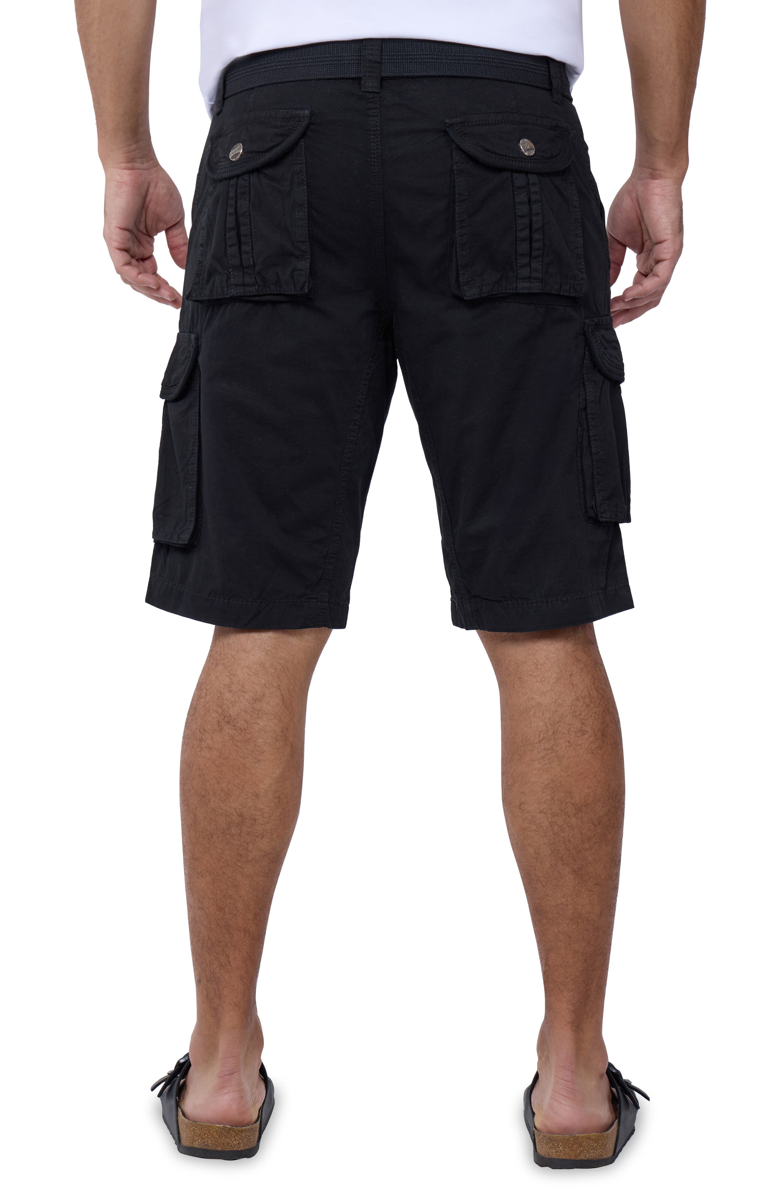 Belted Cotton Twill Cargo Shorts - image 2
