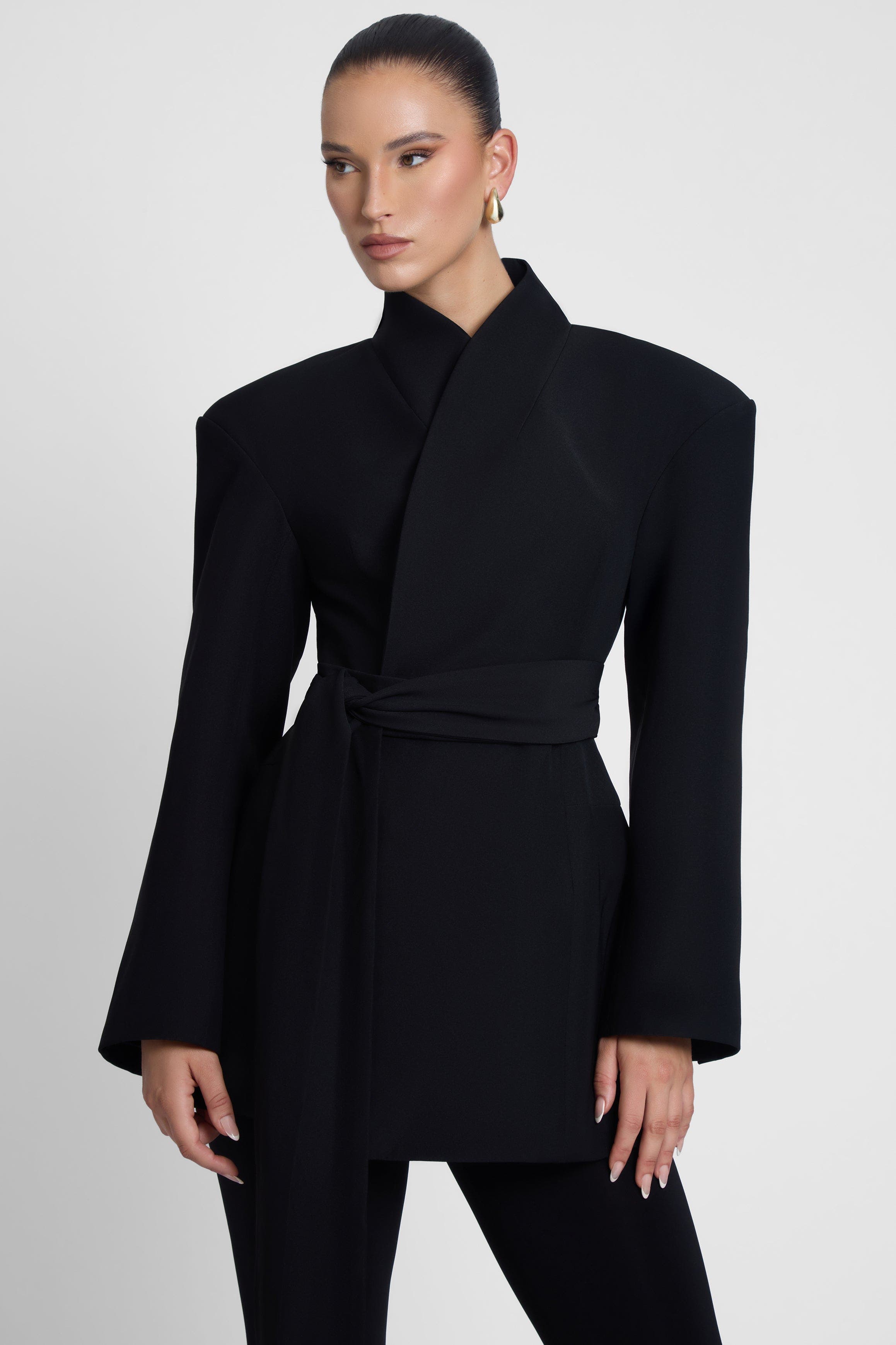 Cairo Hourglass Belted Coat - image 2