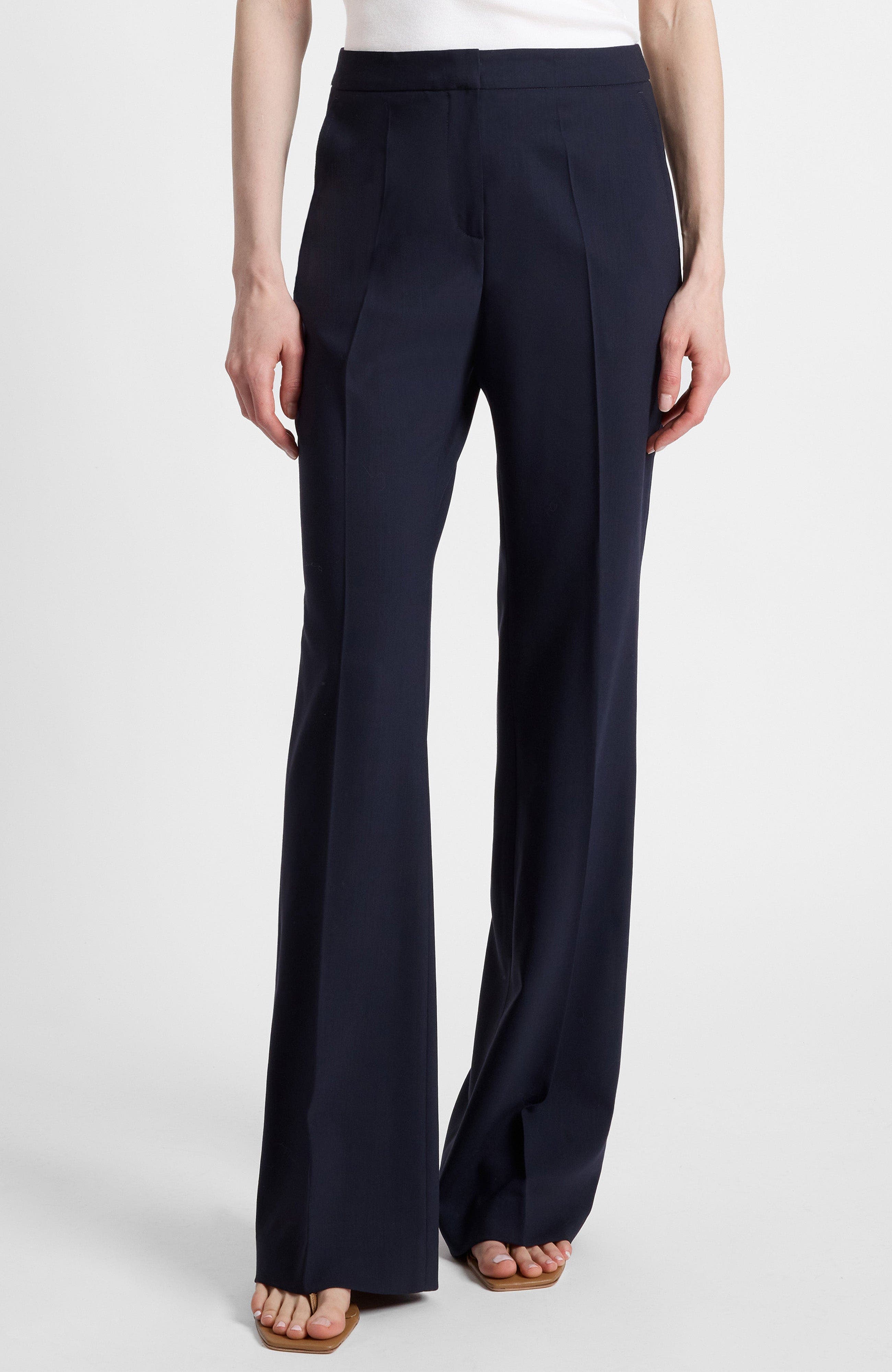 Bethany Flared Pant in Virgin Wool Stretch - image 1