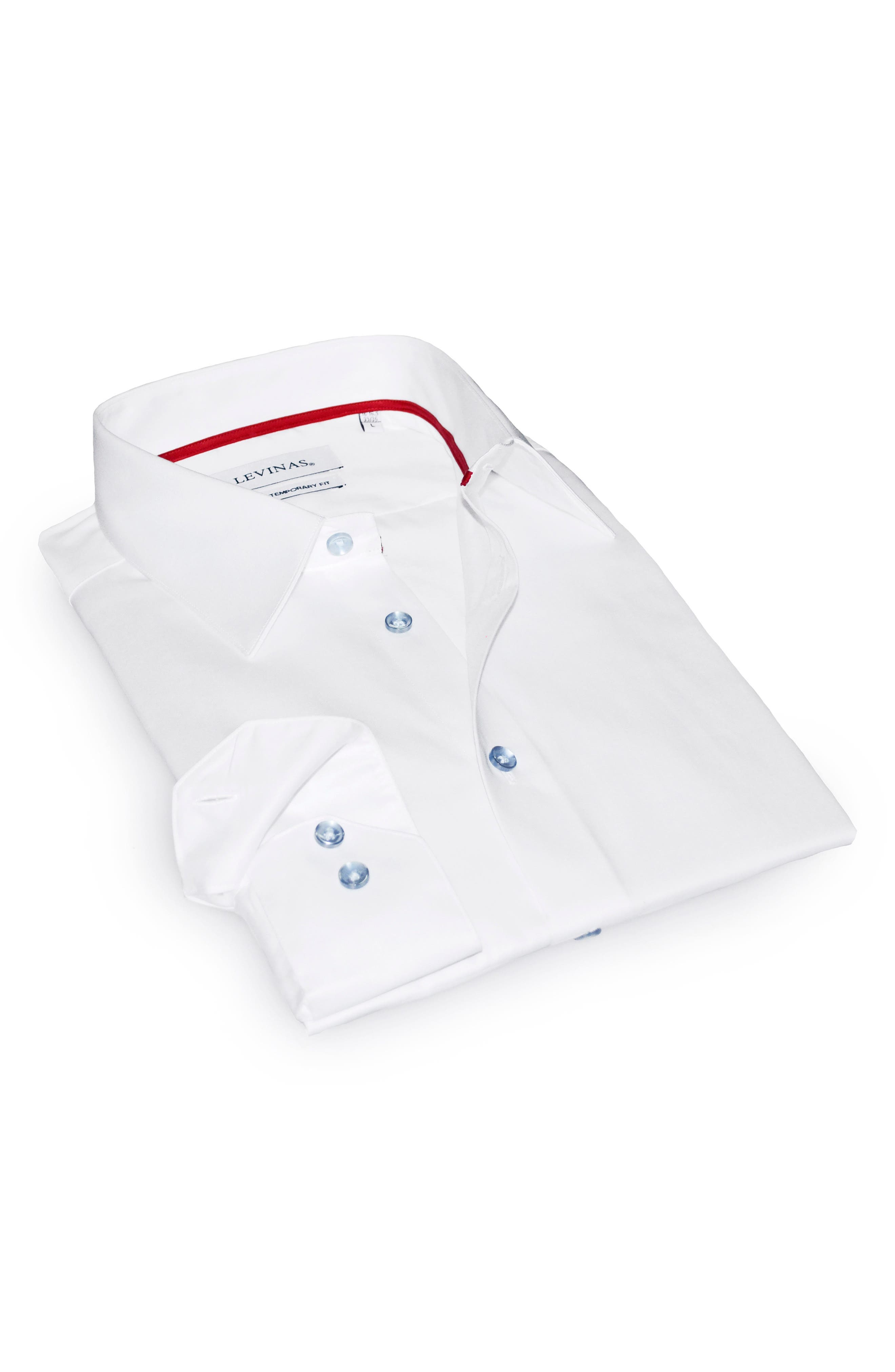 Contemporary Fit Solid Button-Up Shirt