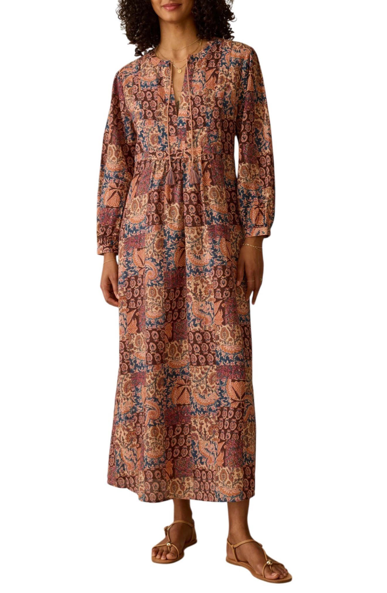 Sandy Long Sleeve Cotton Maxi Dress - image 1