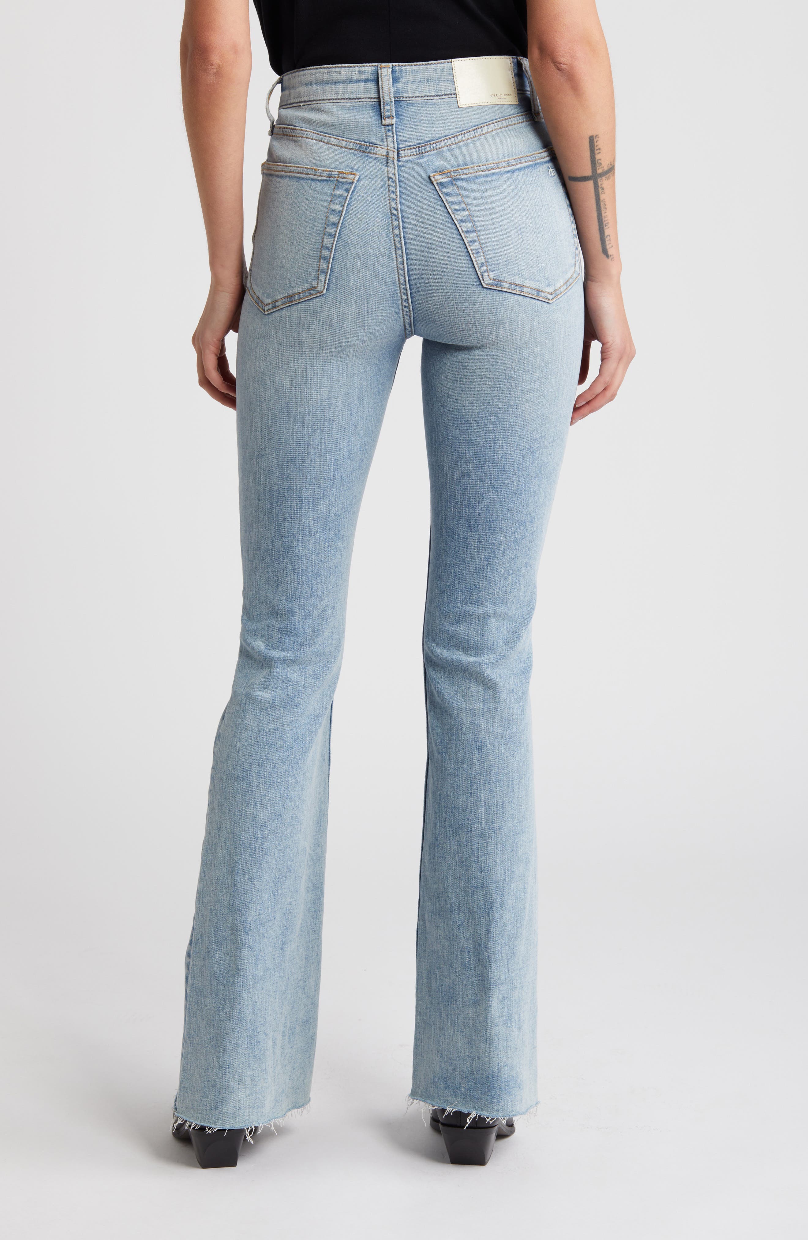 Casey Raw Hem High Waist Flare Jeans - image 2