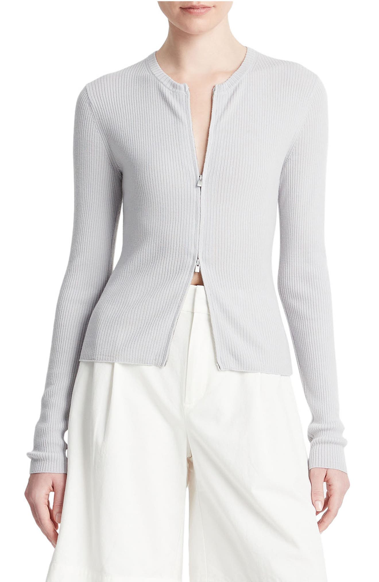 Front Zip Rib Cardigan - image 1
