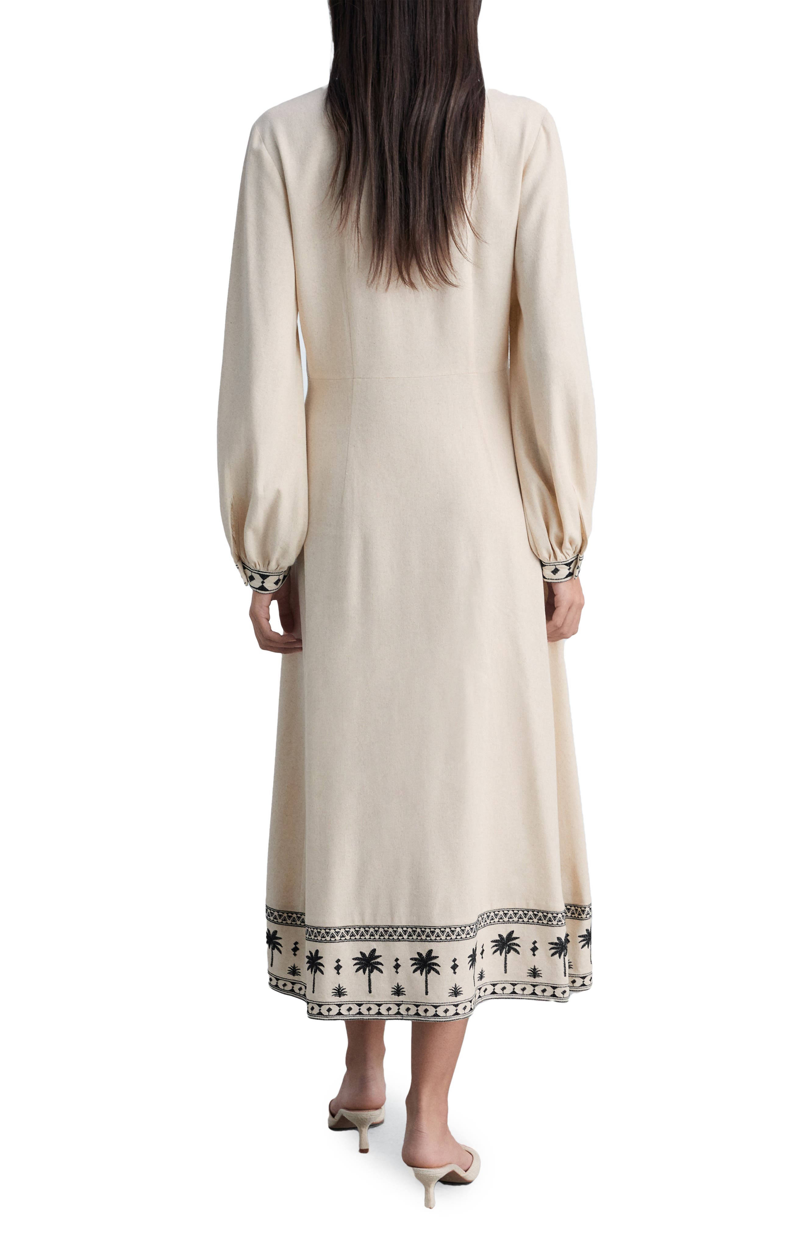 Long Sleeve Cotton Shirtdress - image 2