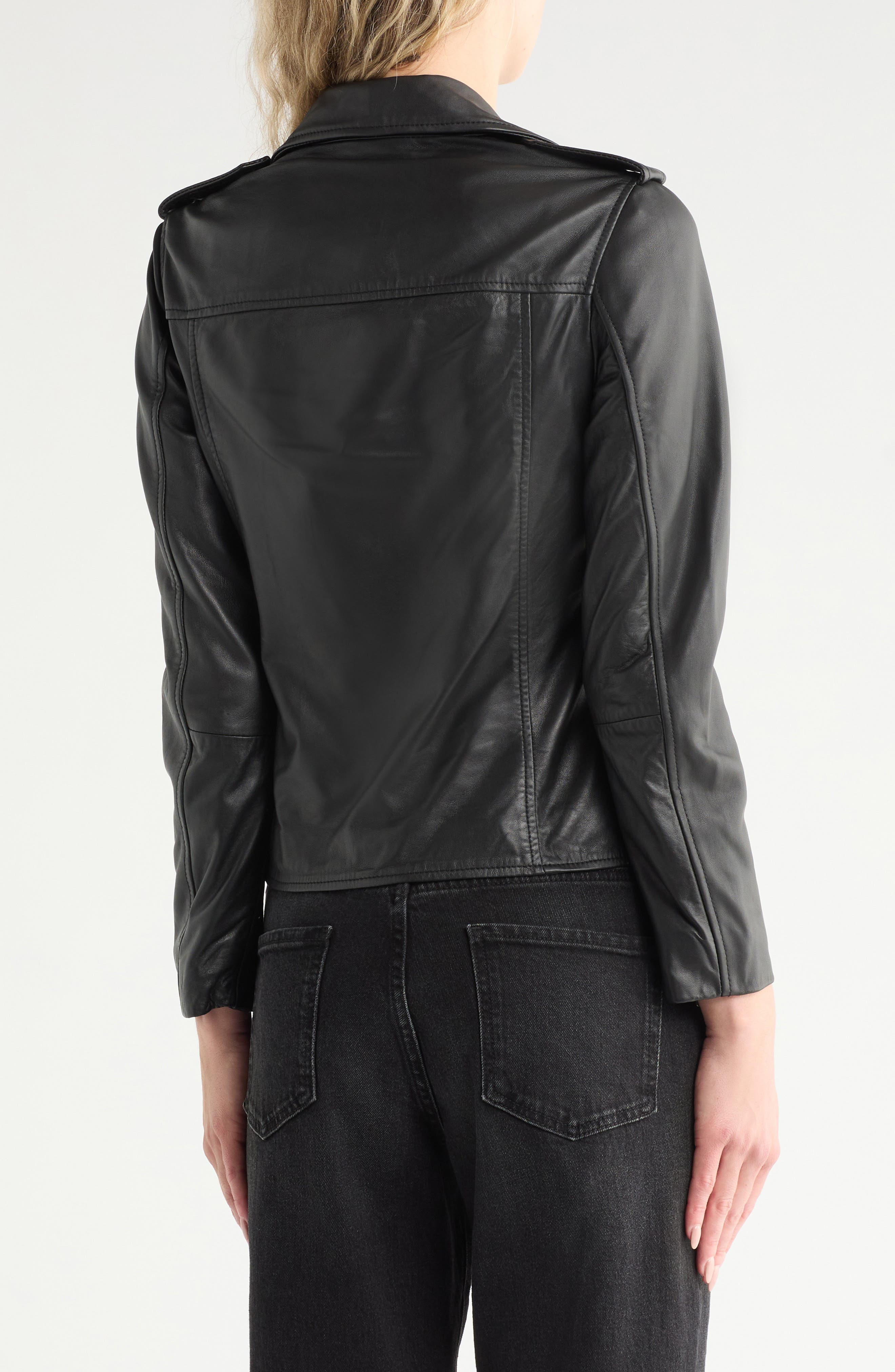 Elva Leather Biker Jacket - image 2