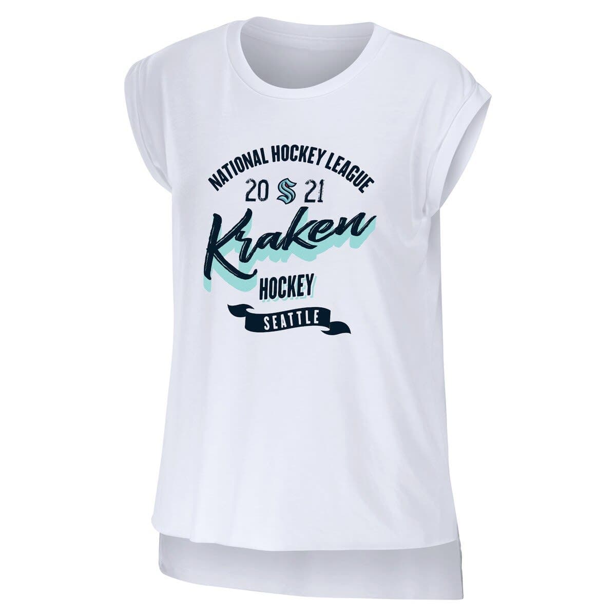 Women's WEAR by Erin Andrews White Seattle Kraken Domestic Tank Top - image 2