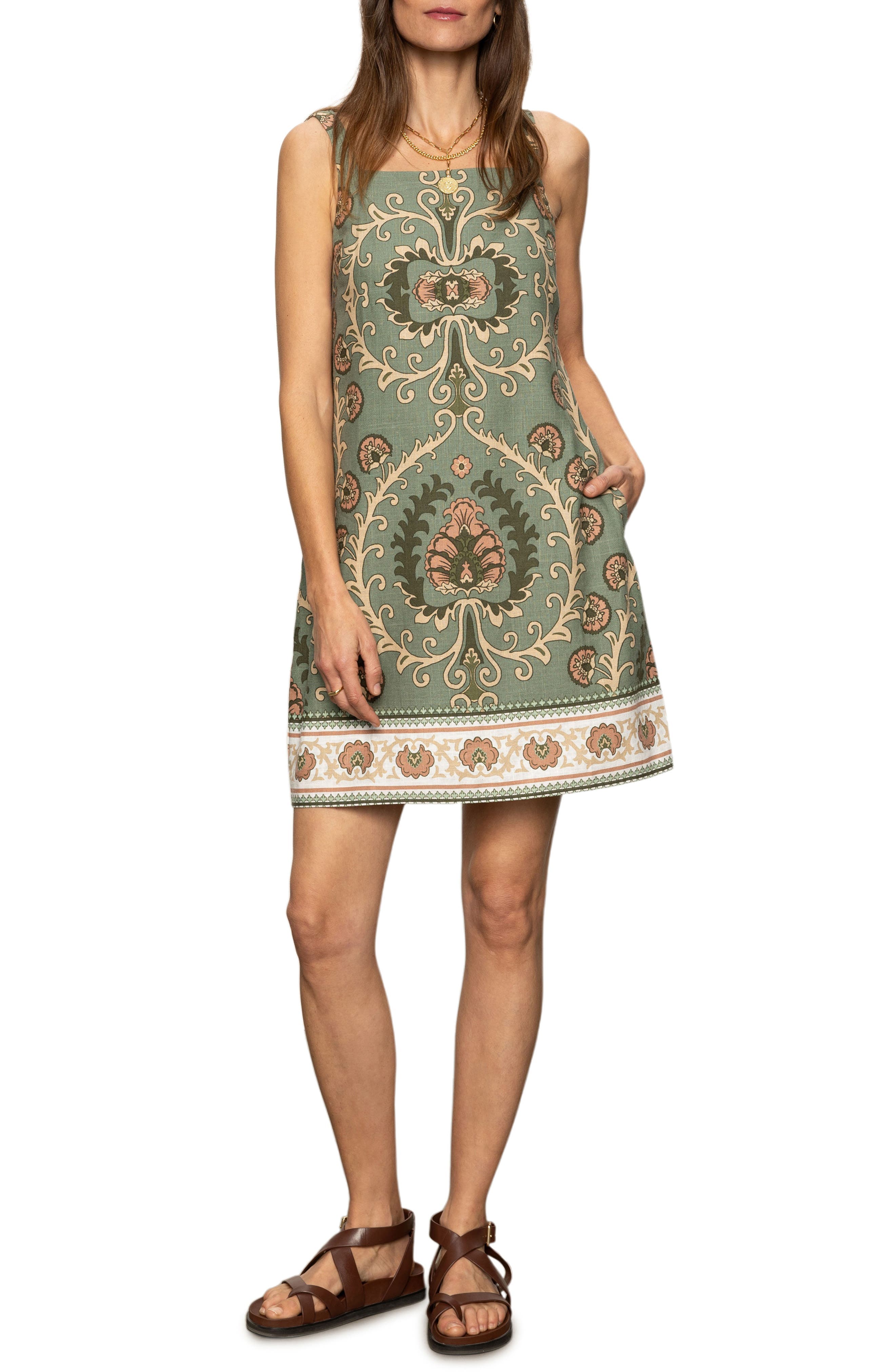Tapestry Pattern Shift Dress - image 1