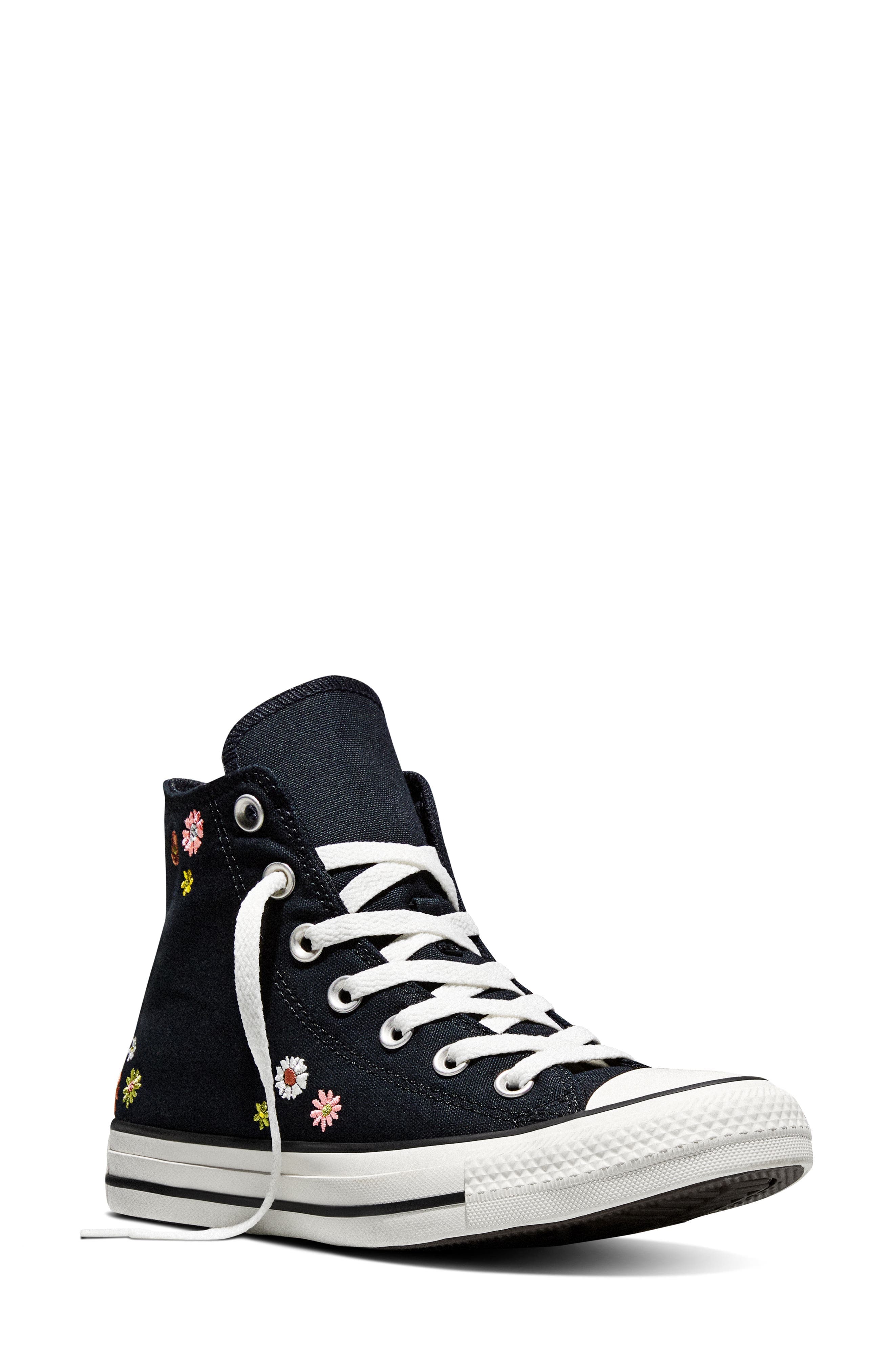 Gender Inclusive Chuck Taylor All Star Floral Embroidered Canvas High Top Sneaker - image 1