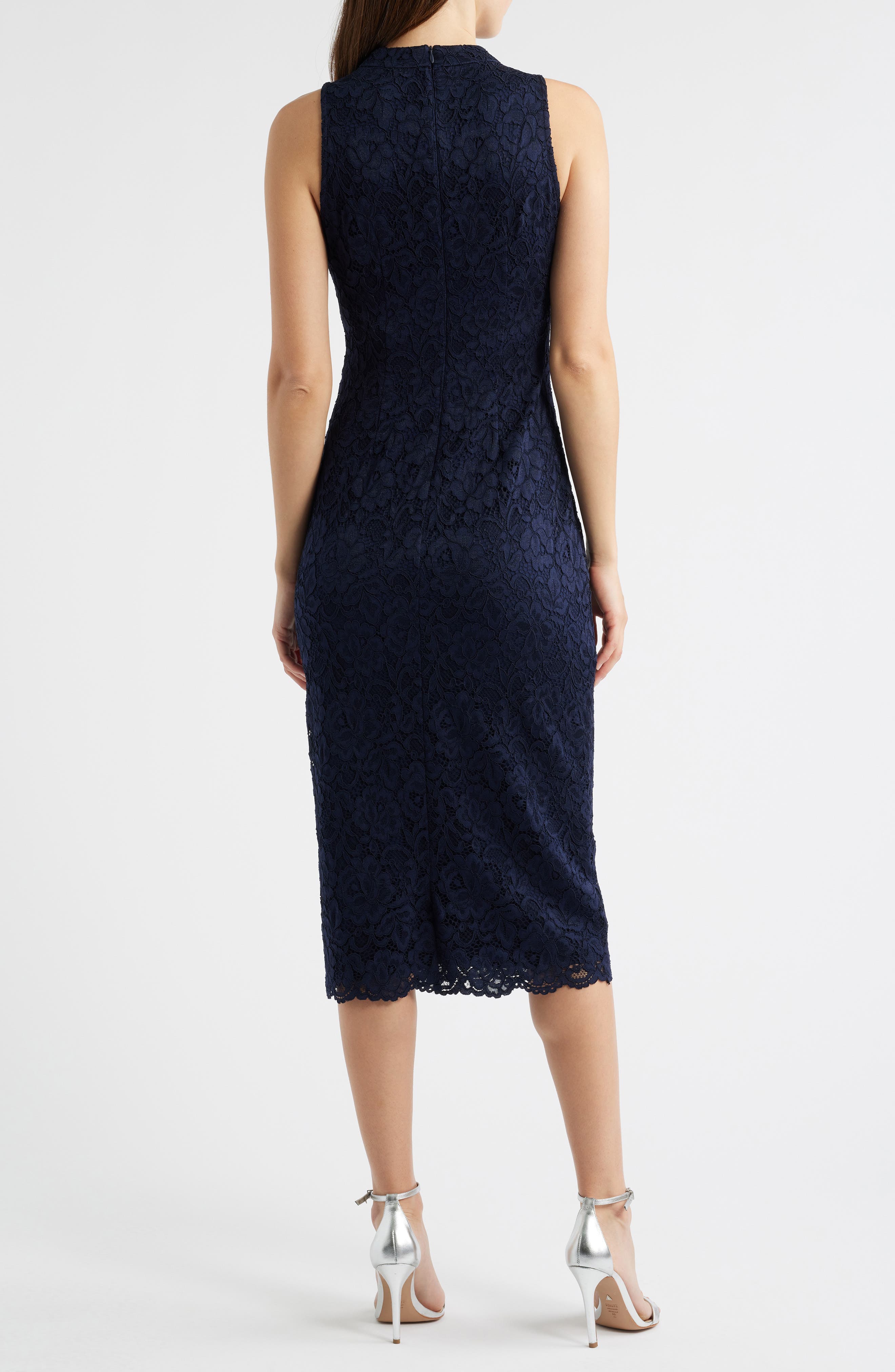 Lace Sleeveless Sheath Midi Dress - image 2