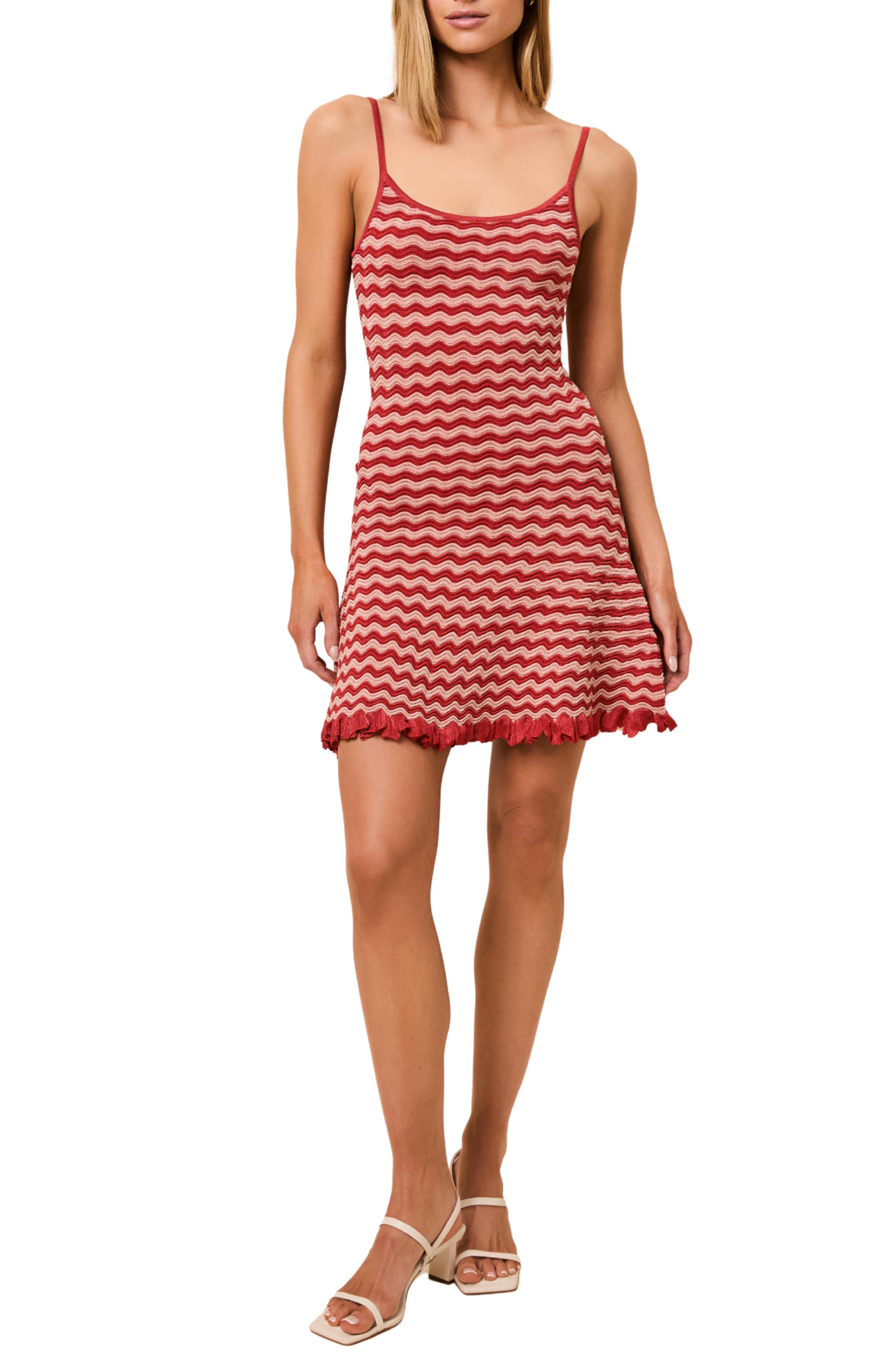 The Talia Wavy Stripe Knit Minidress - image 1