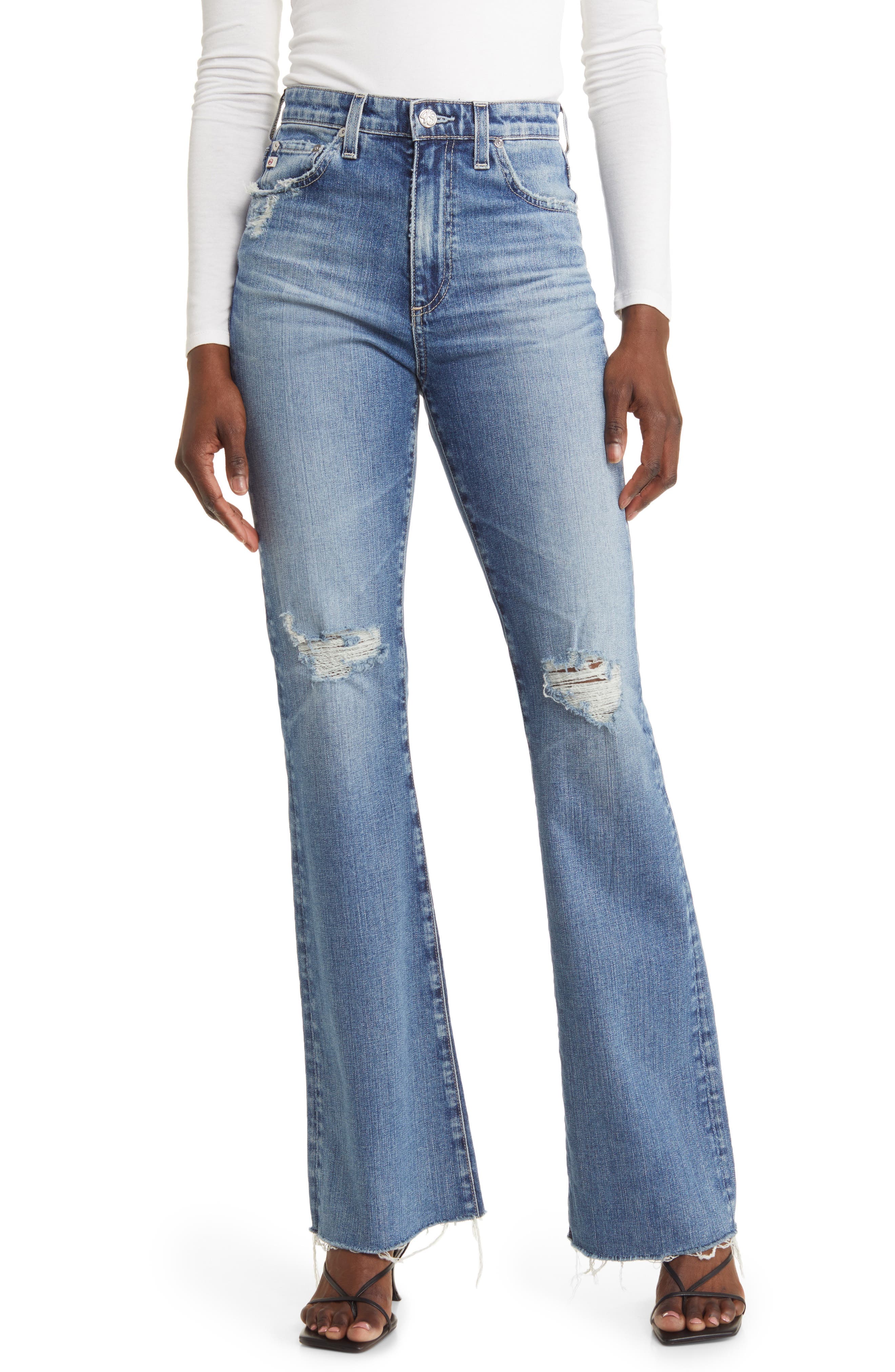 Alexxis Ripped High Waist Bootcut Jeans - image 1