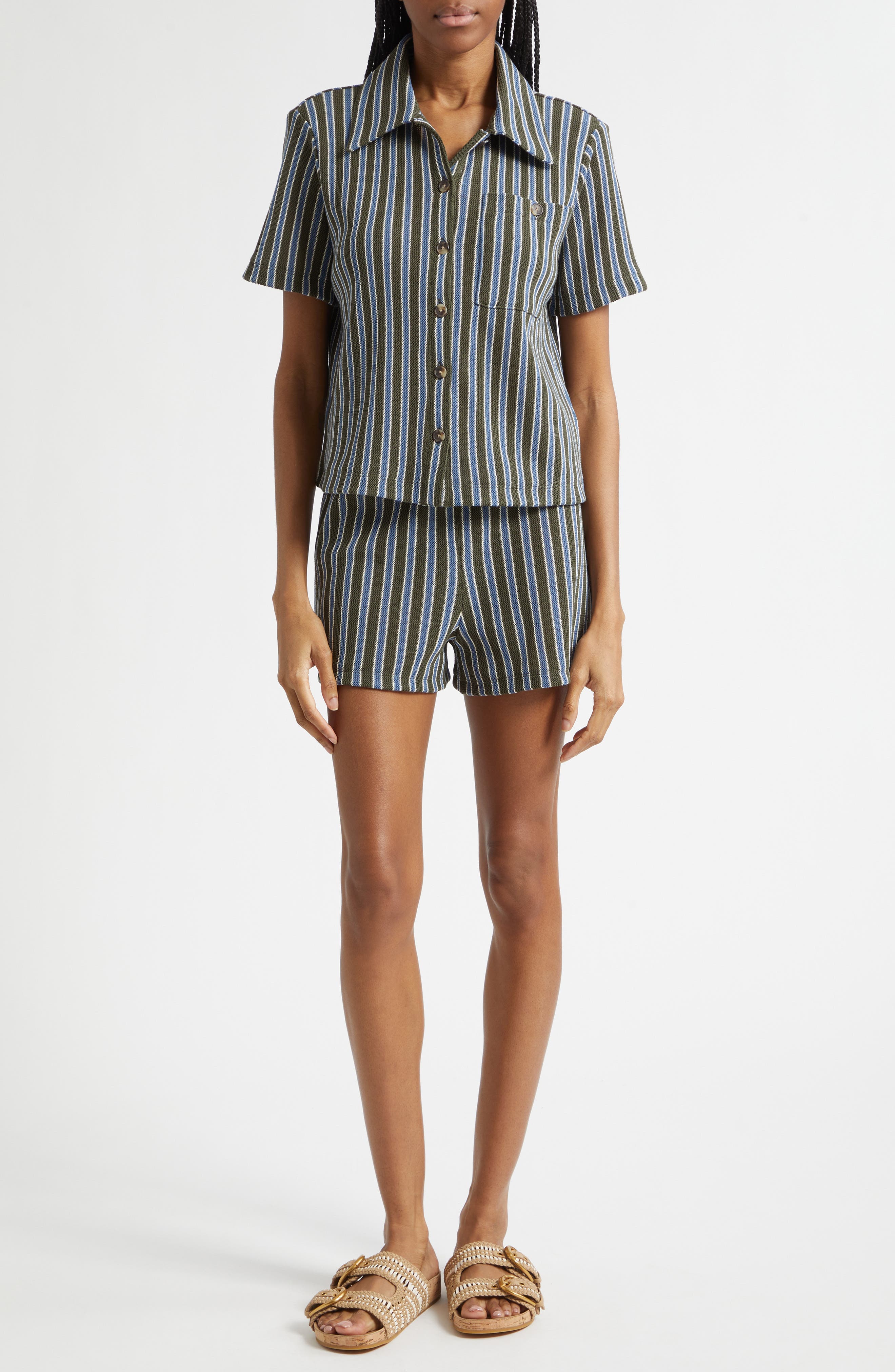 Vichi Stripe Knit Shorts - image 2