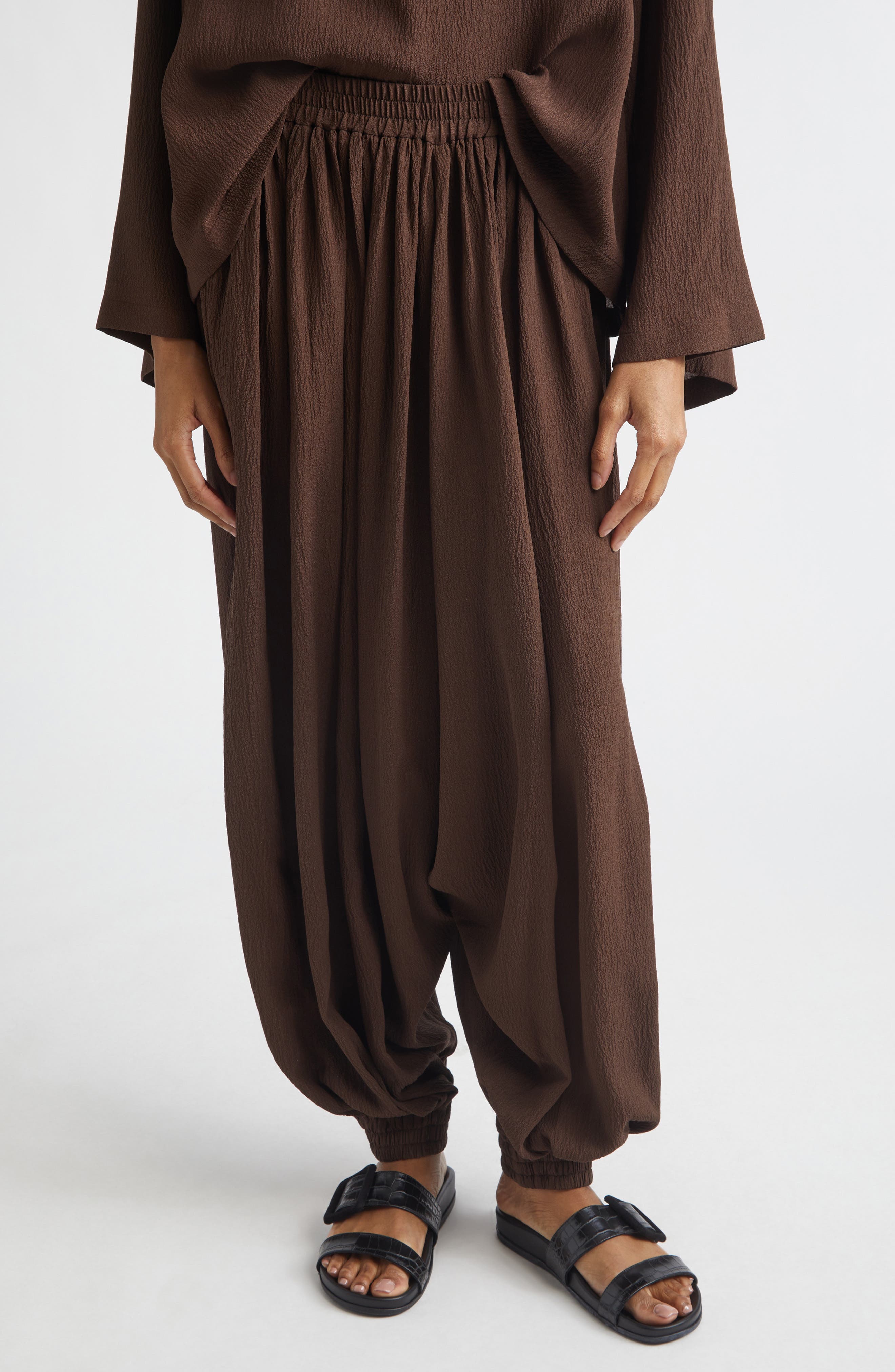 Sarouel Silk Seersucker Trousers - image 1