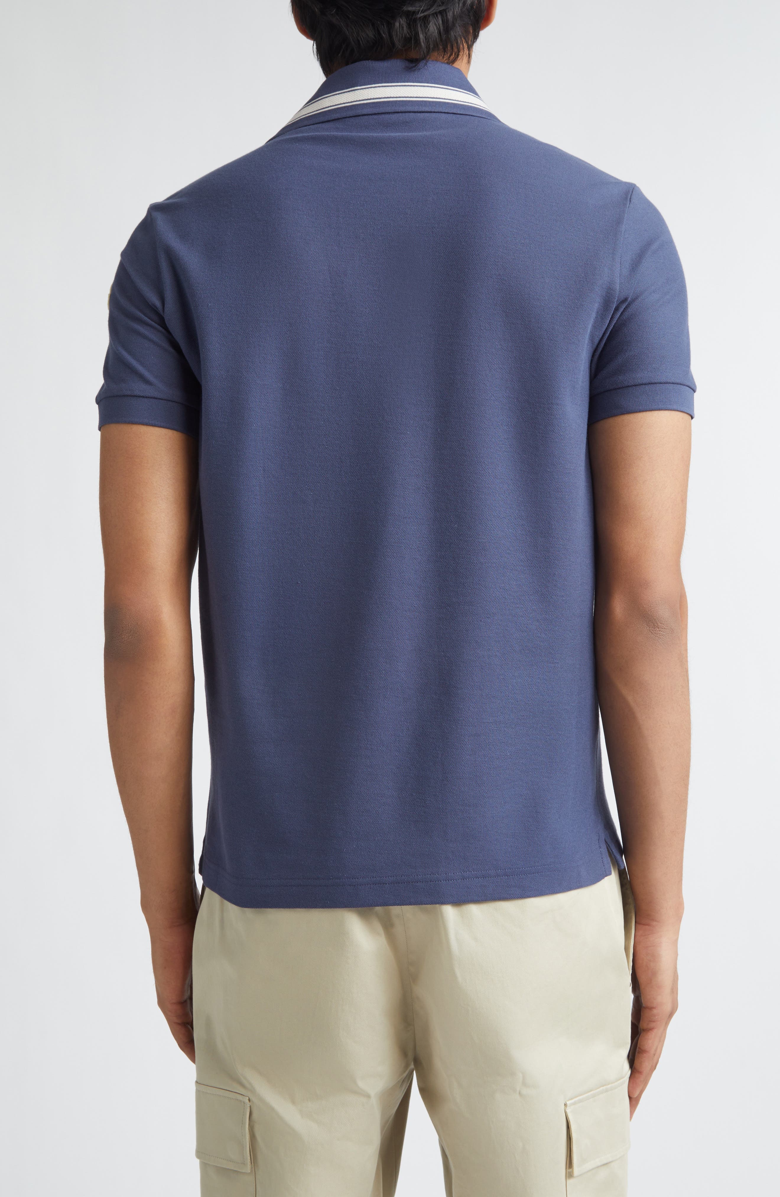 Logo Patch Tipped Cotton Pique Polo - image 4