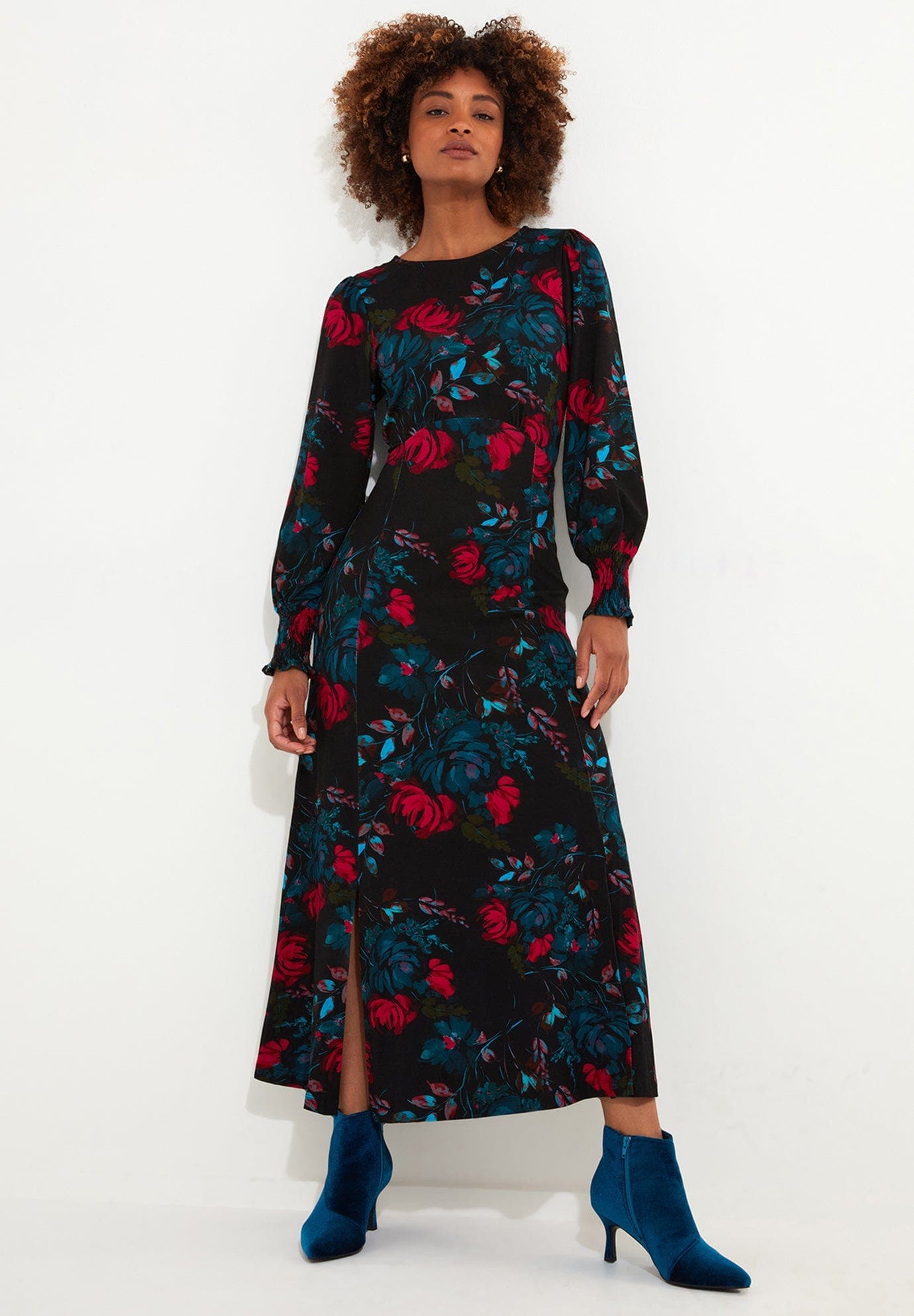 Stretch Knit Jersey Maxi Dress - image 1