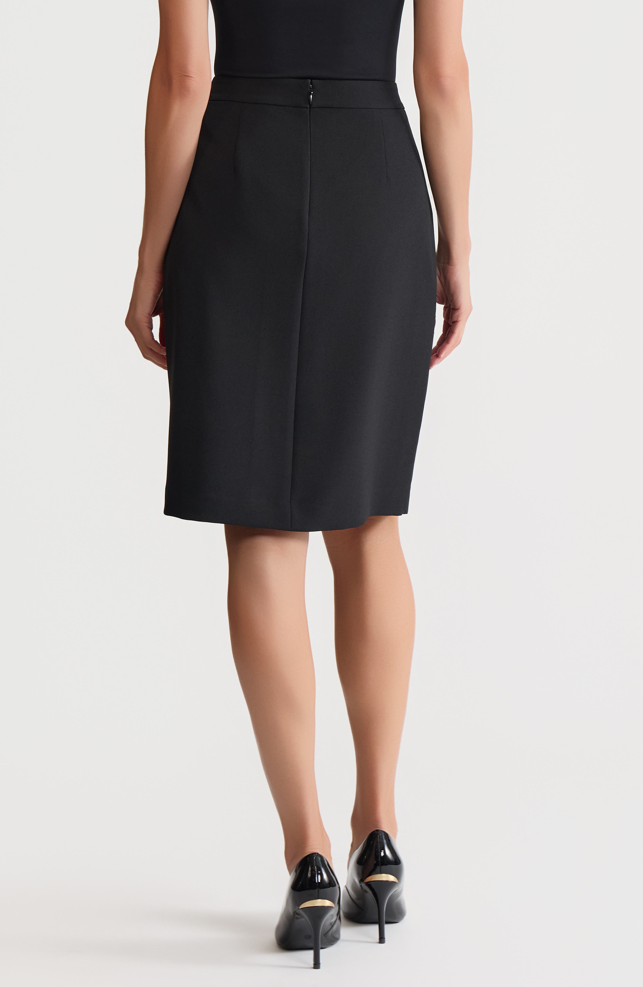 Pleat Front Pencil Skirt - image 2
