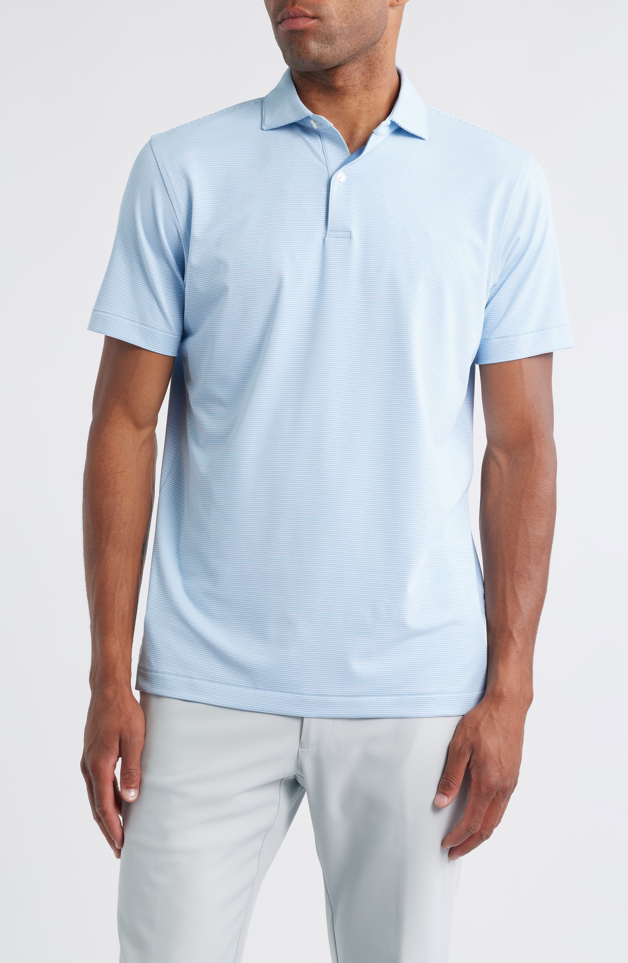 Ambrose Stripe Performance Jersey Polo - image 1