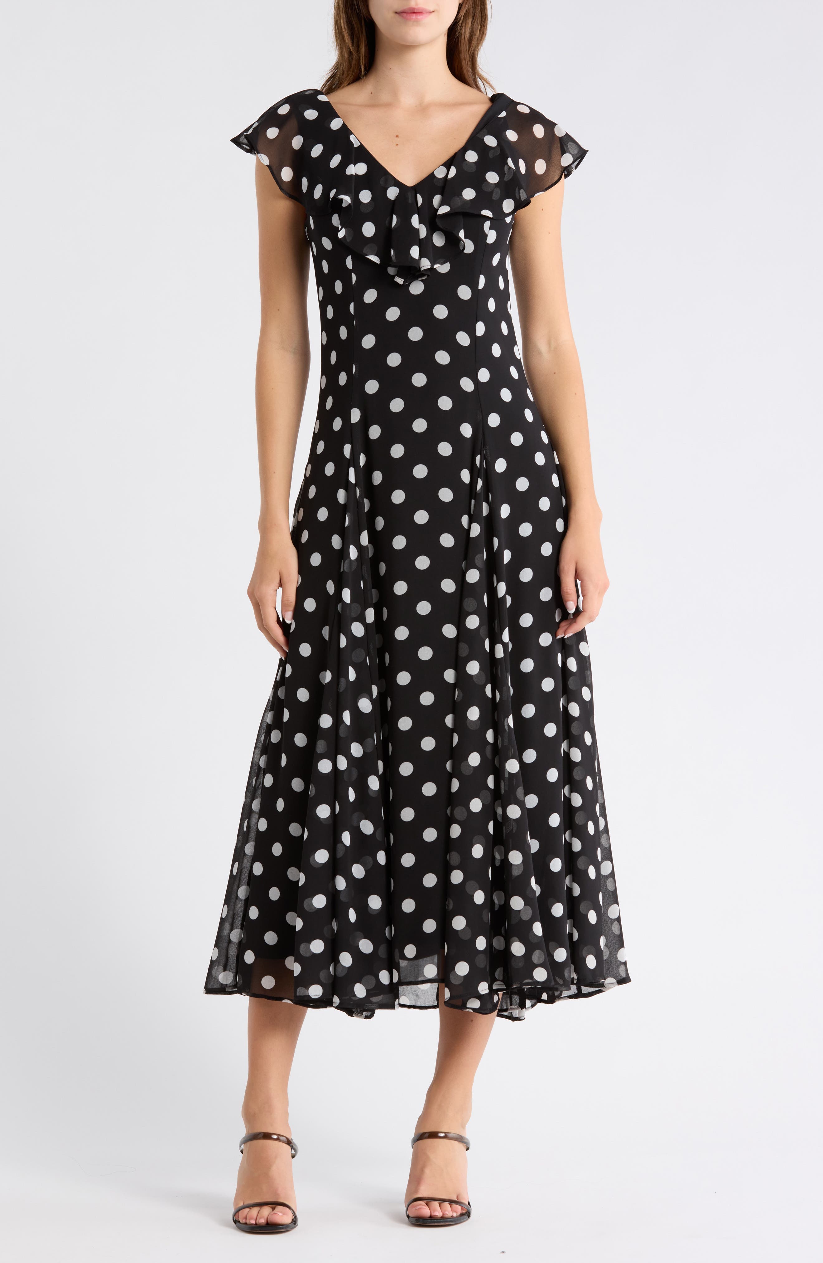 Ruffle Godet Midi Dress - image 3
