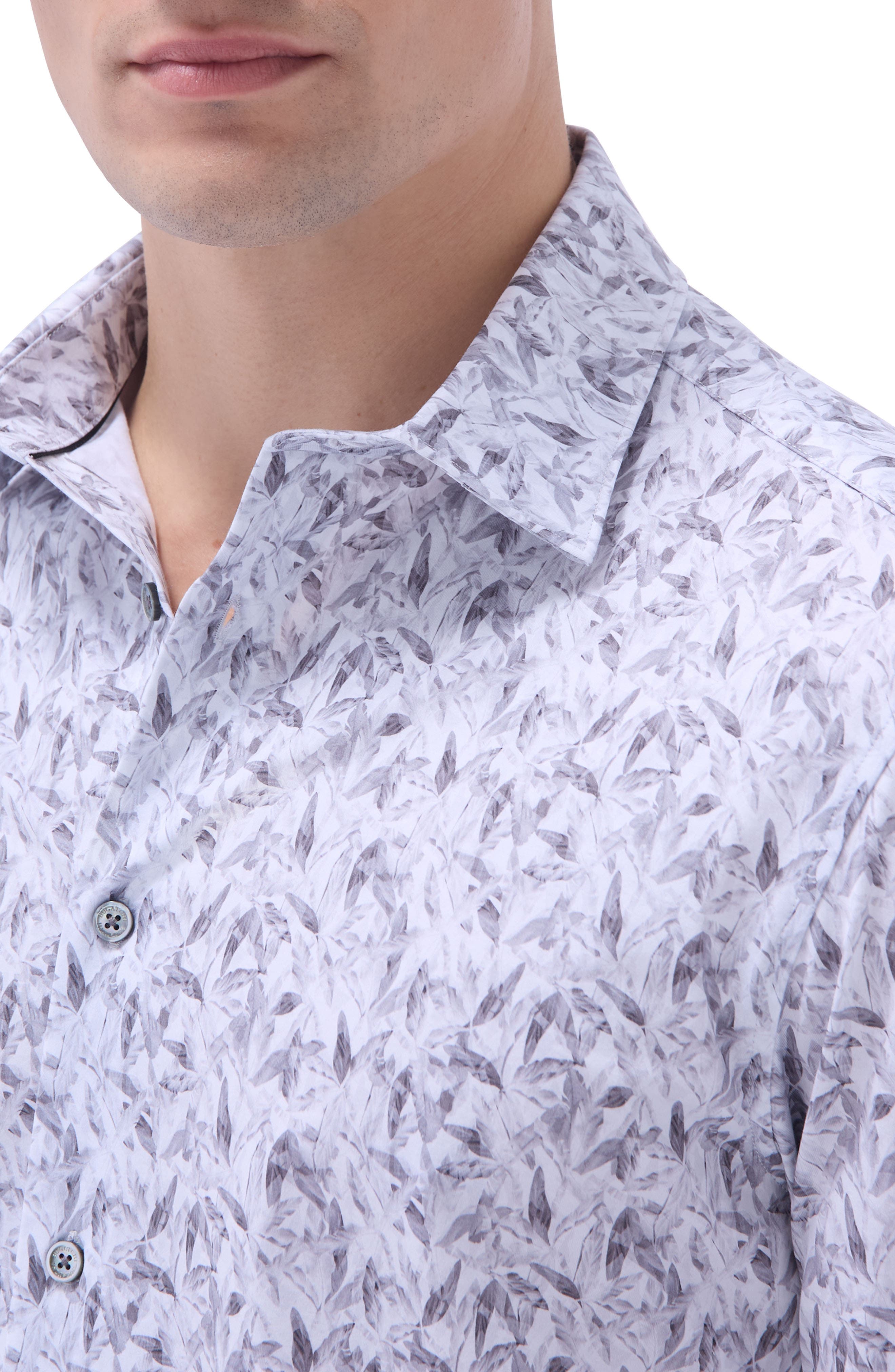 James OoohCotton Leaf Print Button-Up Shirt - image 2