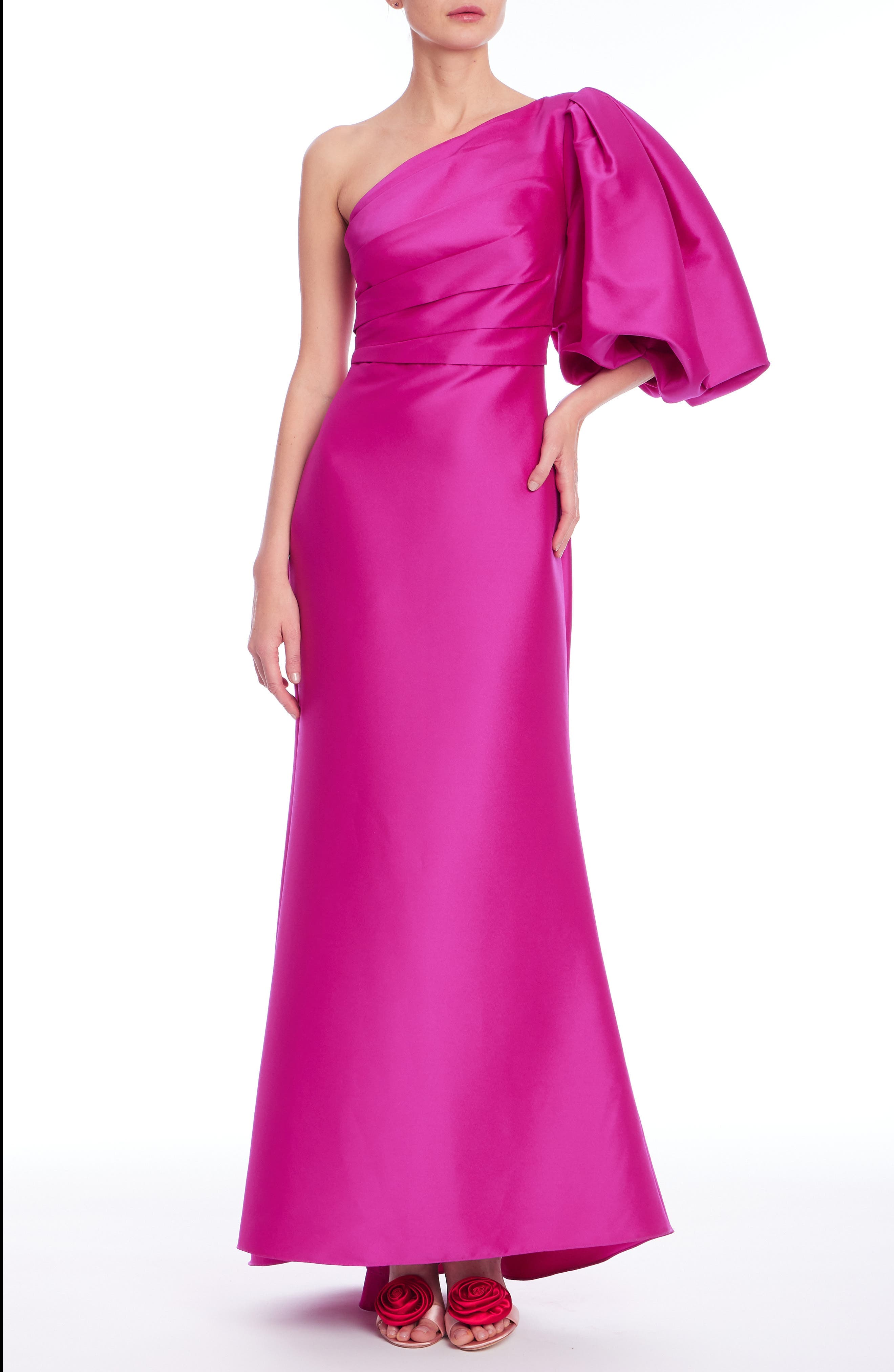 One-Shoulder Mikado Gown - image 1